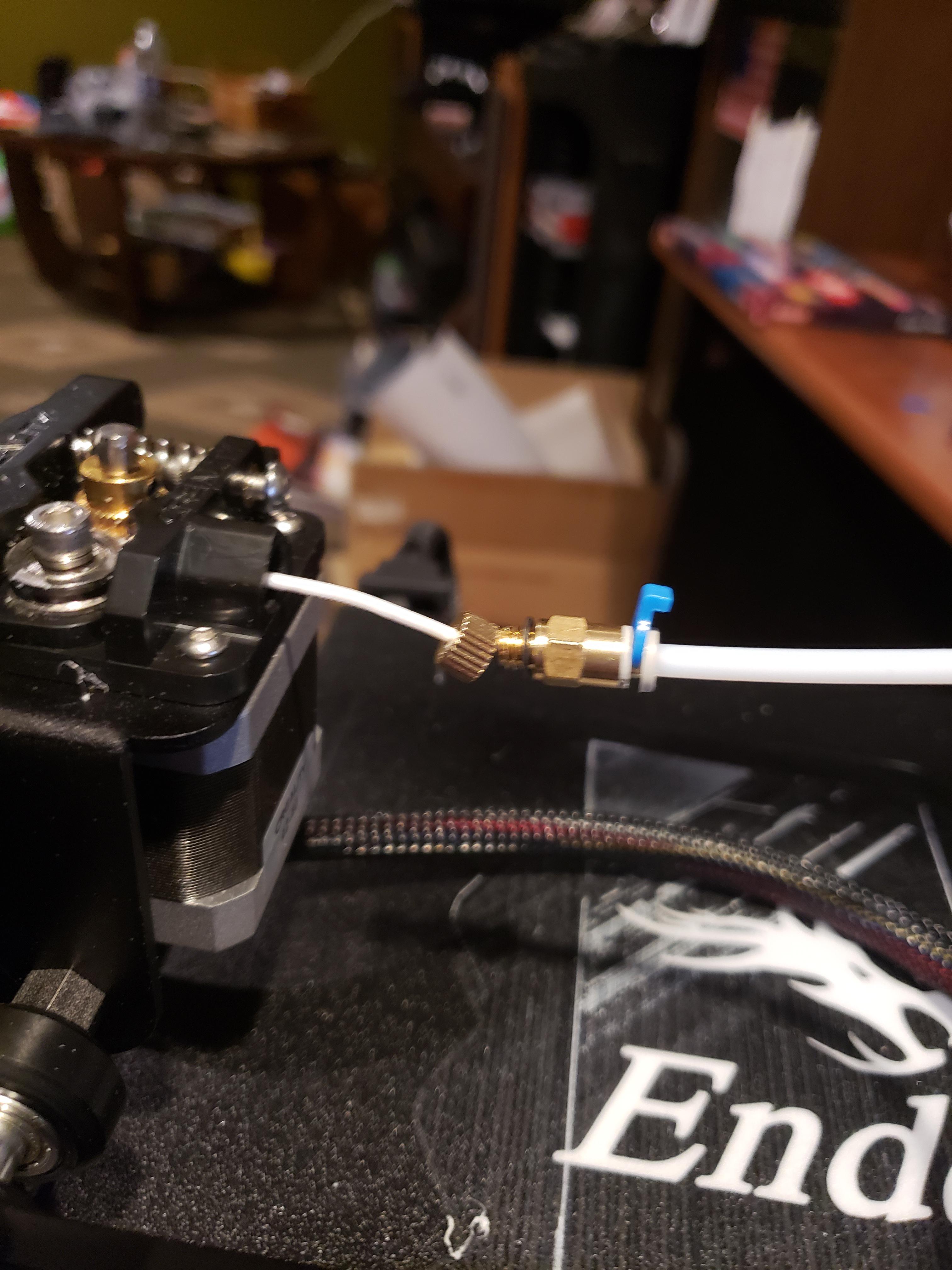 Ender 3 My entire bowden tube fitting popped out. What should I do? r