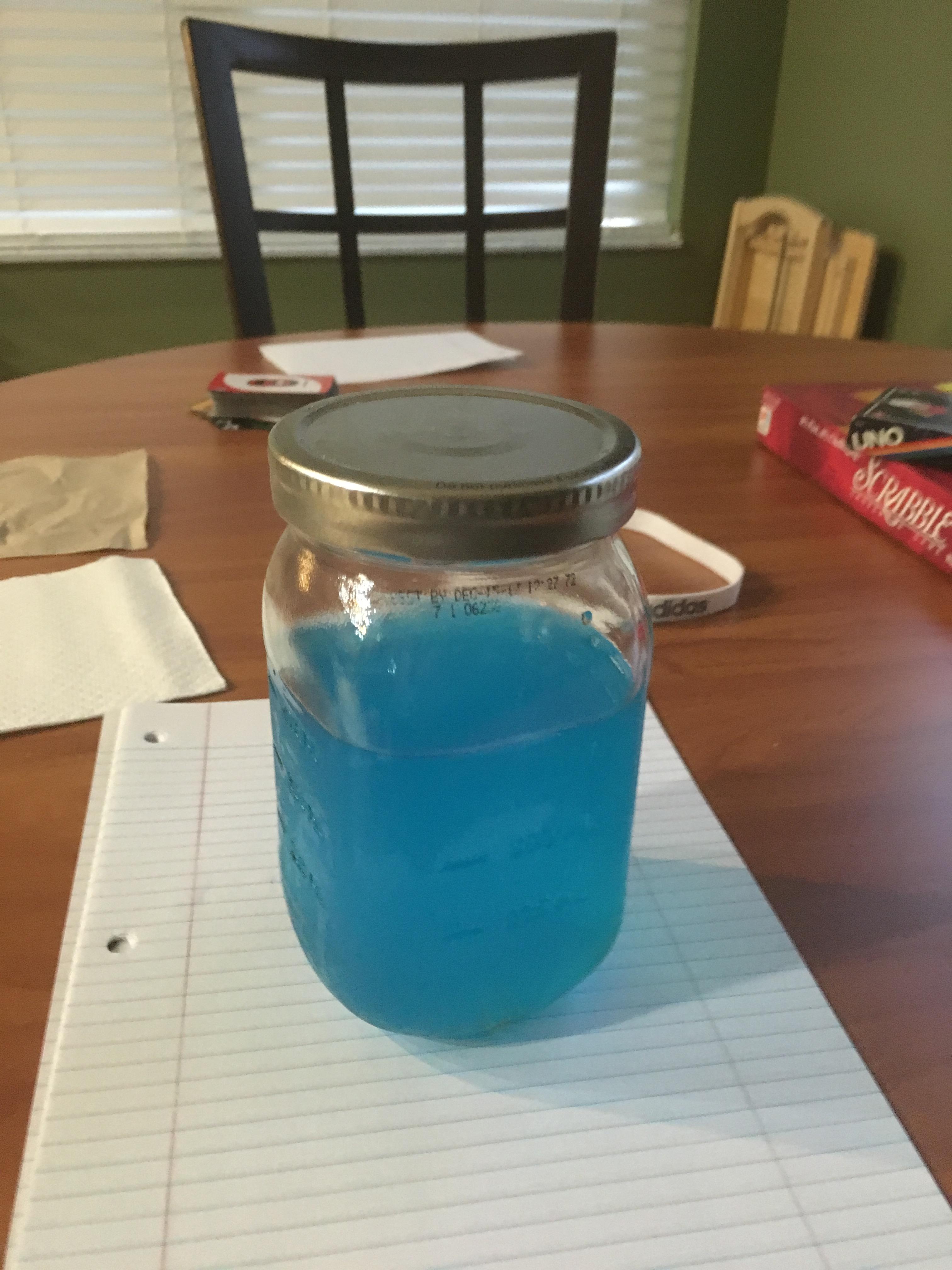 If anyone wants to make edible slurp juice/chug jug get some cool blue