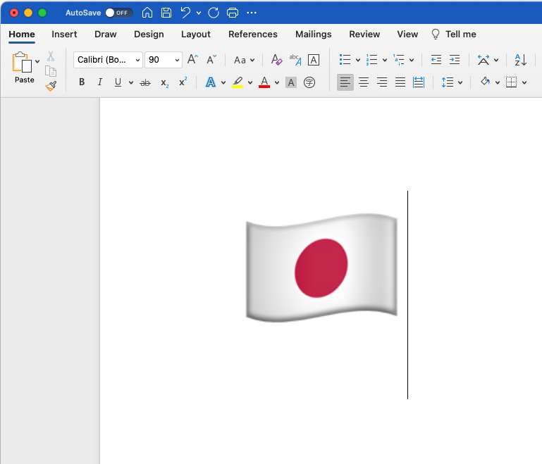 Flag of Japan, but I did a better job of creating it in Unicode. r