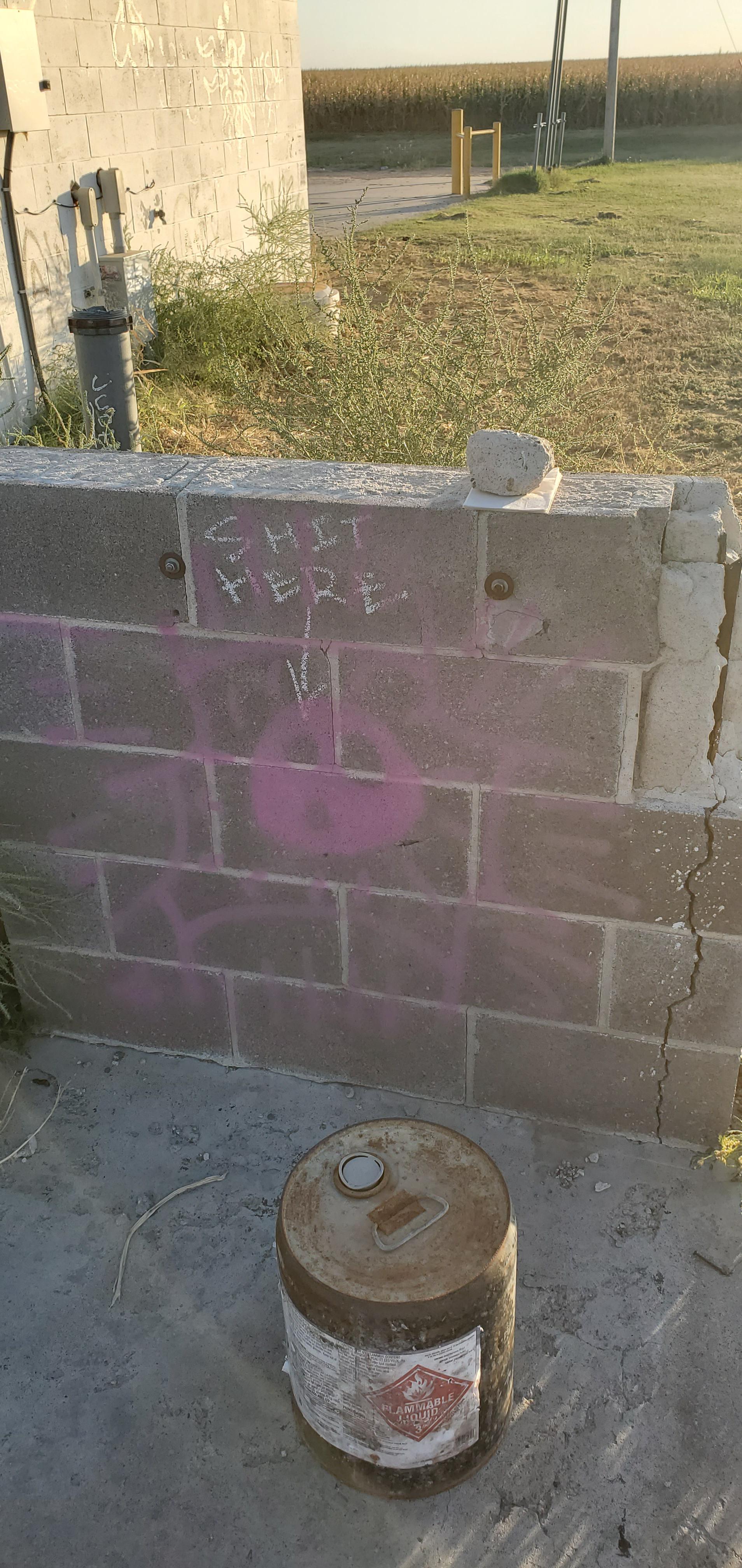 Abandoned gas stations toilet facility in Kansas. Peep the dryer sheet