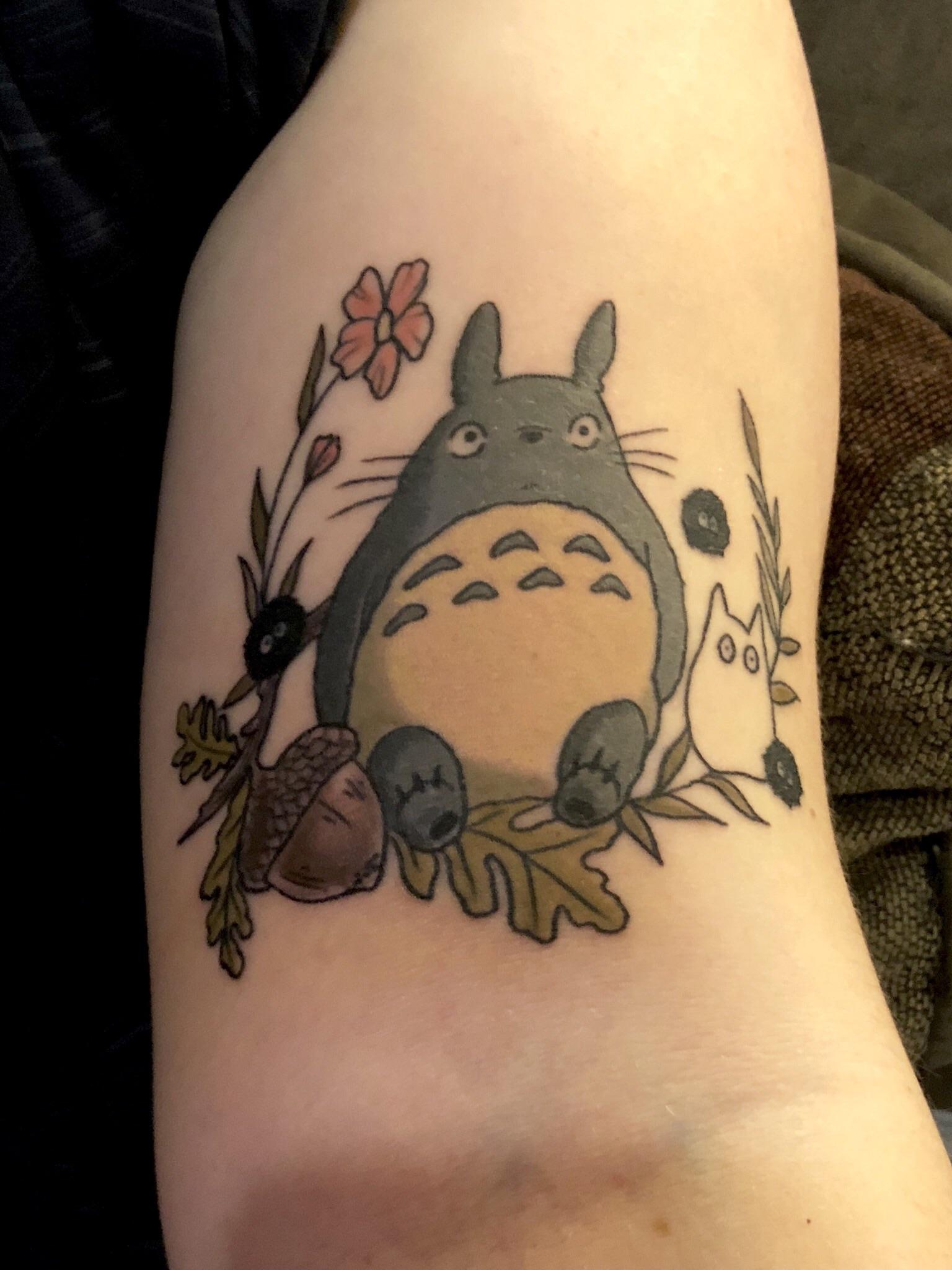 My new Totoro tattoo by Kailee Winterburn, Old School Tattoos