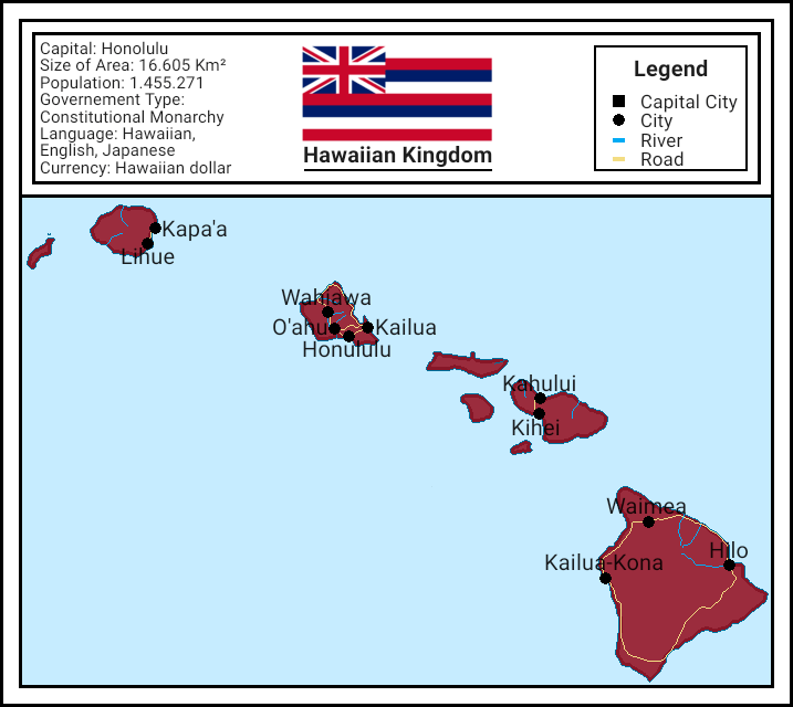 Kingdom of Hawaii in 2022 r/imaginarymaps