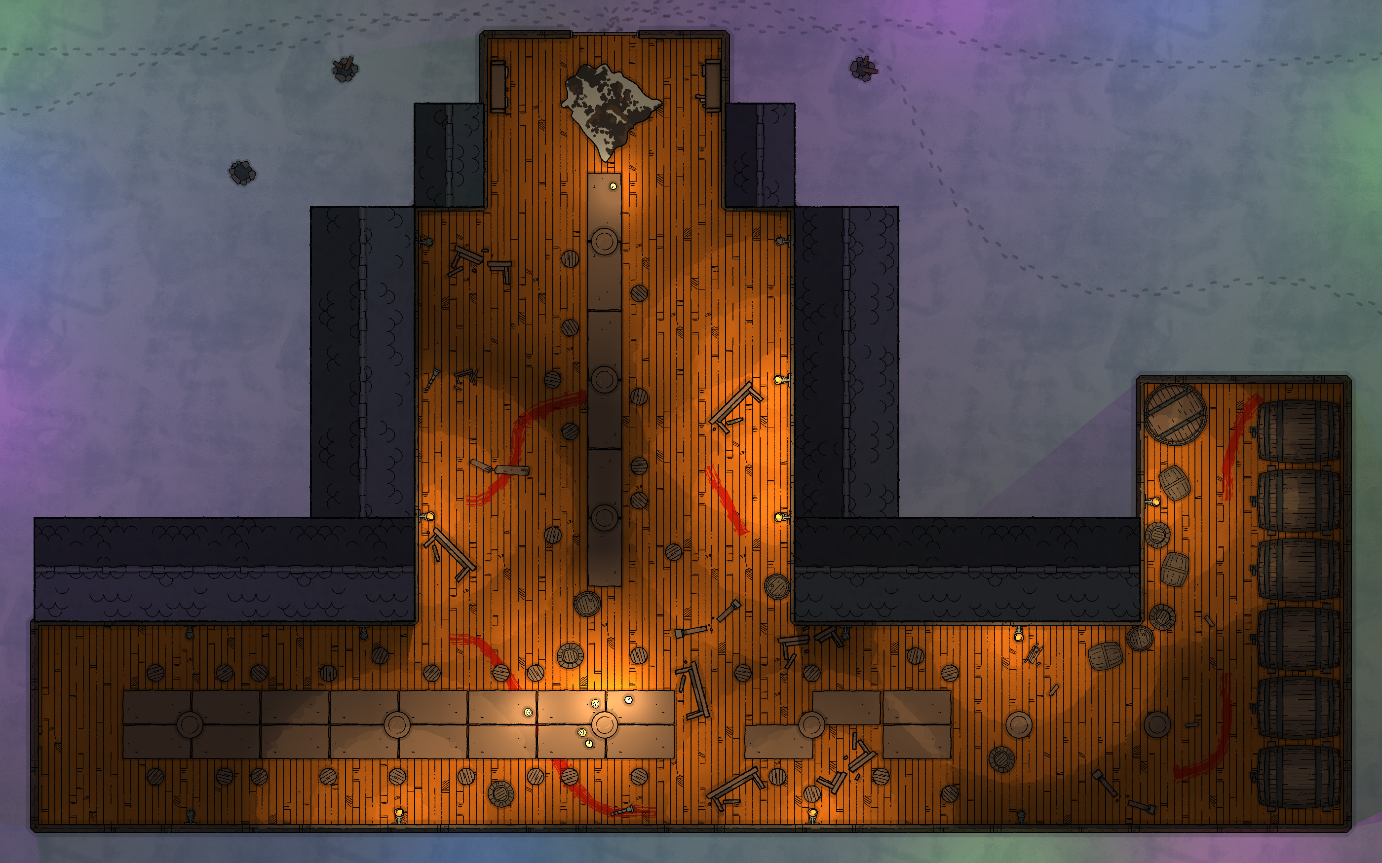 Mead Hall 40x25 r/dndmaps