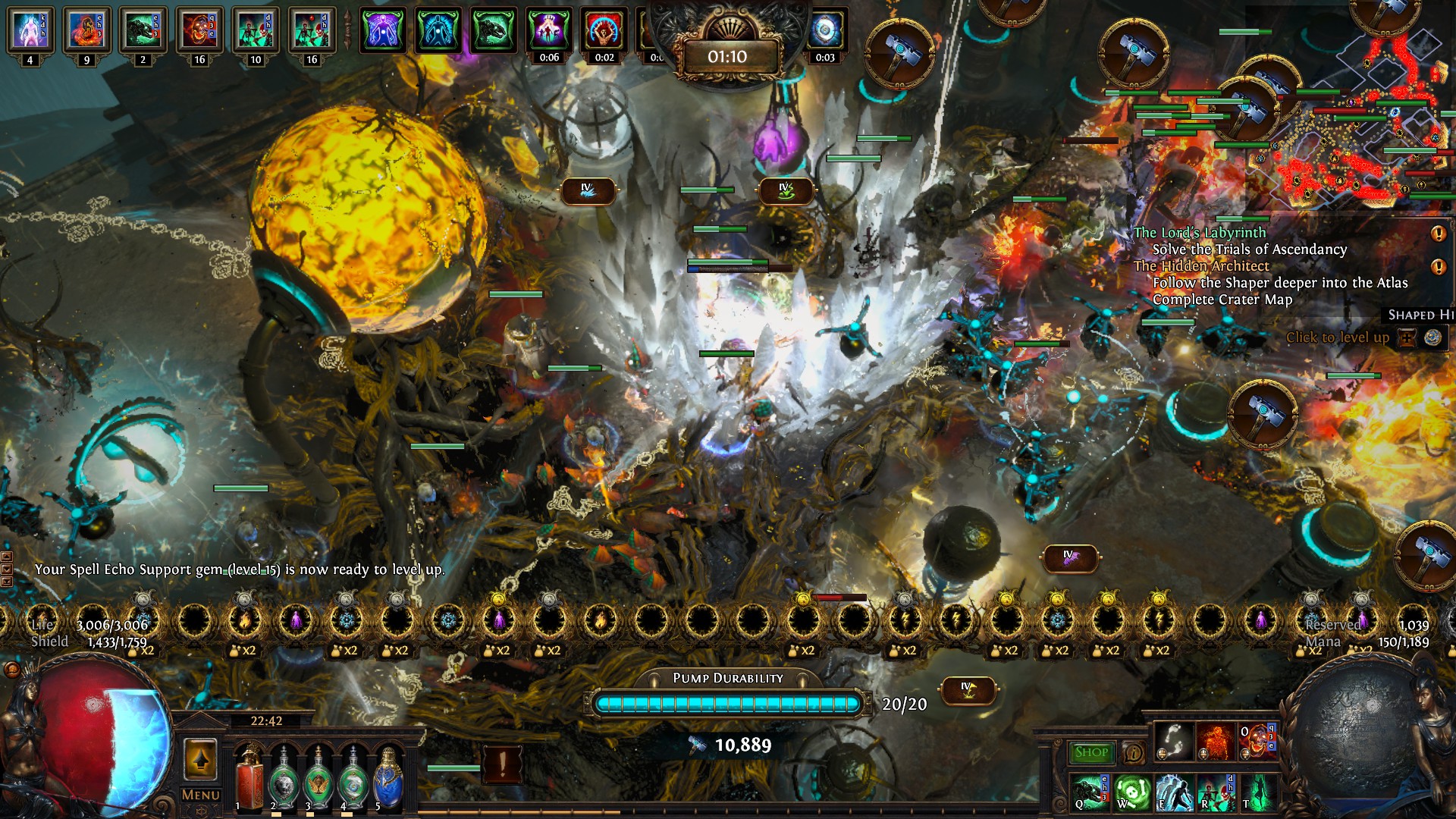 TIL You can Summoner too hard on a Blighted map, crash the instance and