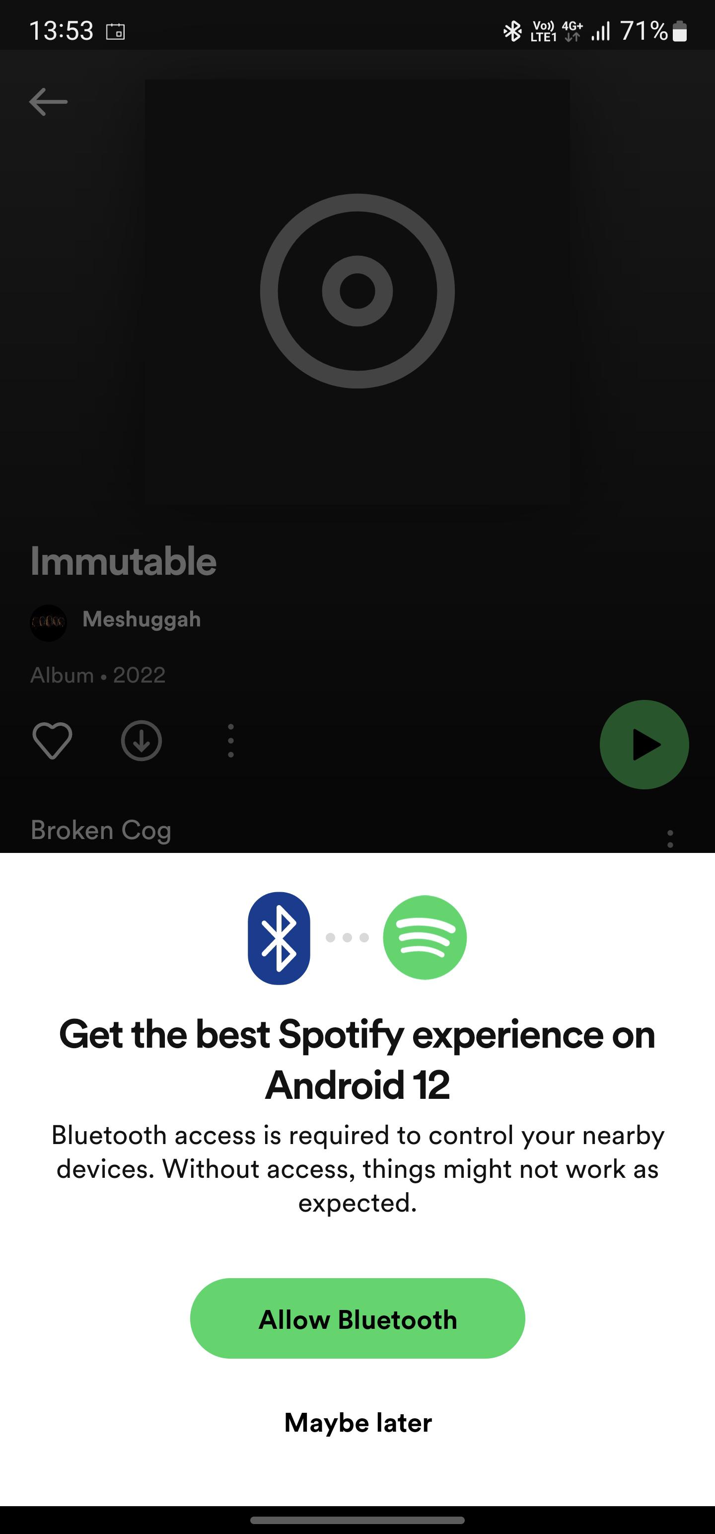 Just got my phone, and I'm listening to Spotify with my Jabra 7 pro