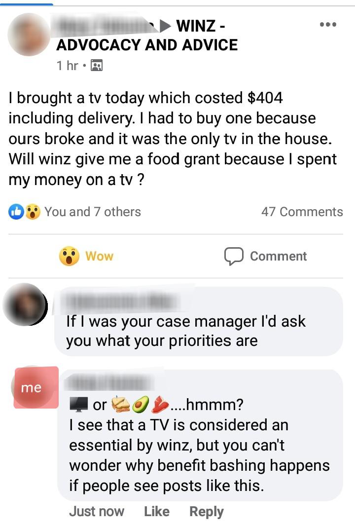 Priorities? Winz is work and new zealand r/ChoosingBeggars