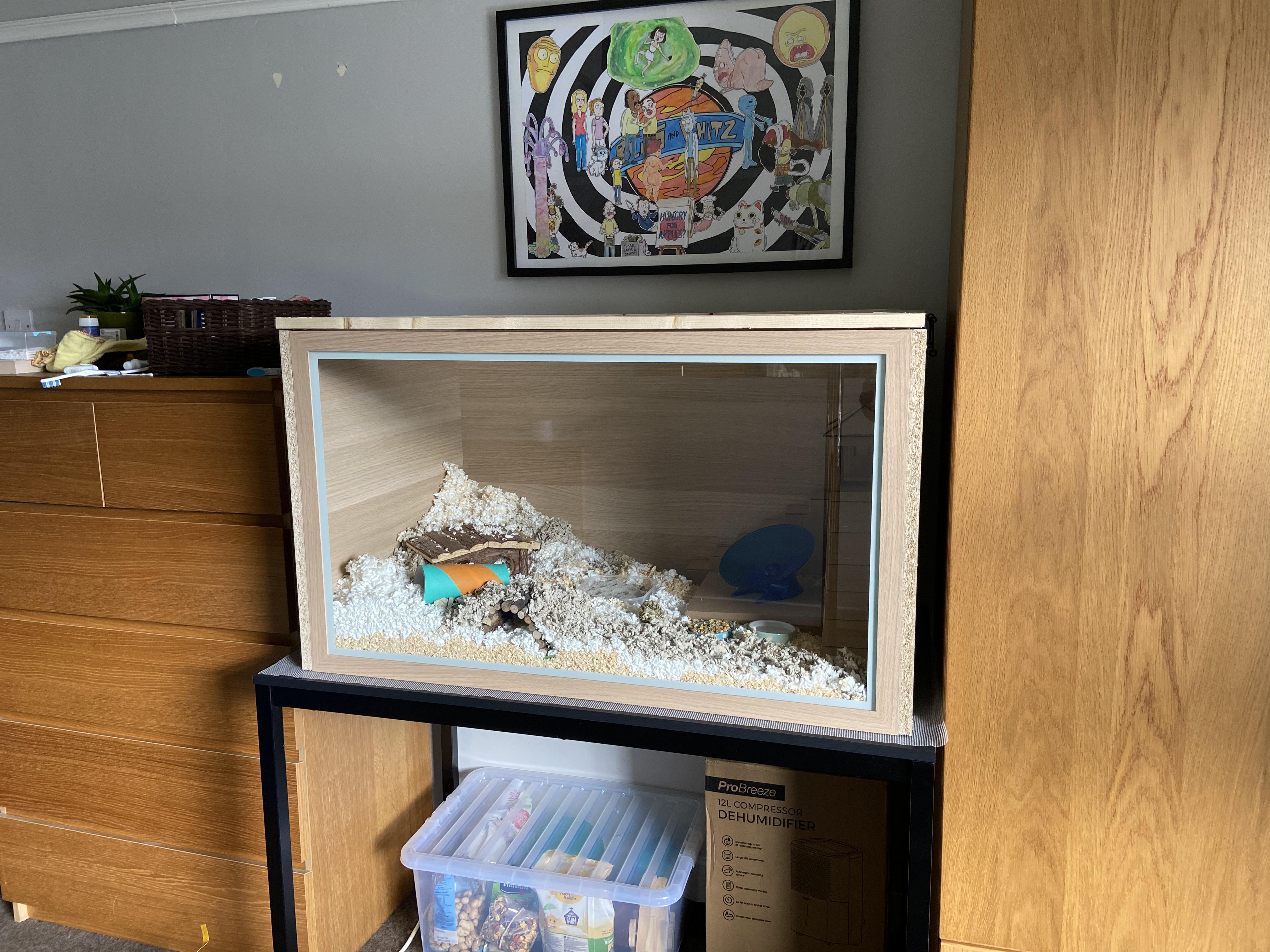 I wanted to give my hamster a bigger cage here is an IKEA alternative