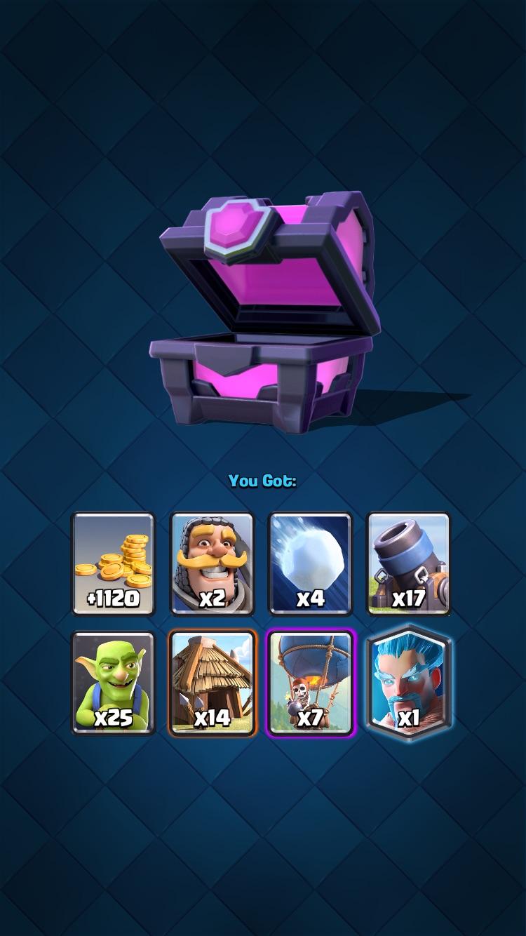 Arena 9 magical chest if anyone's interested, I'll try and complete