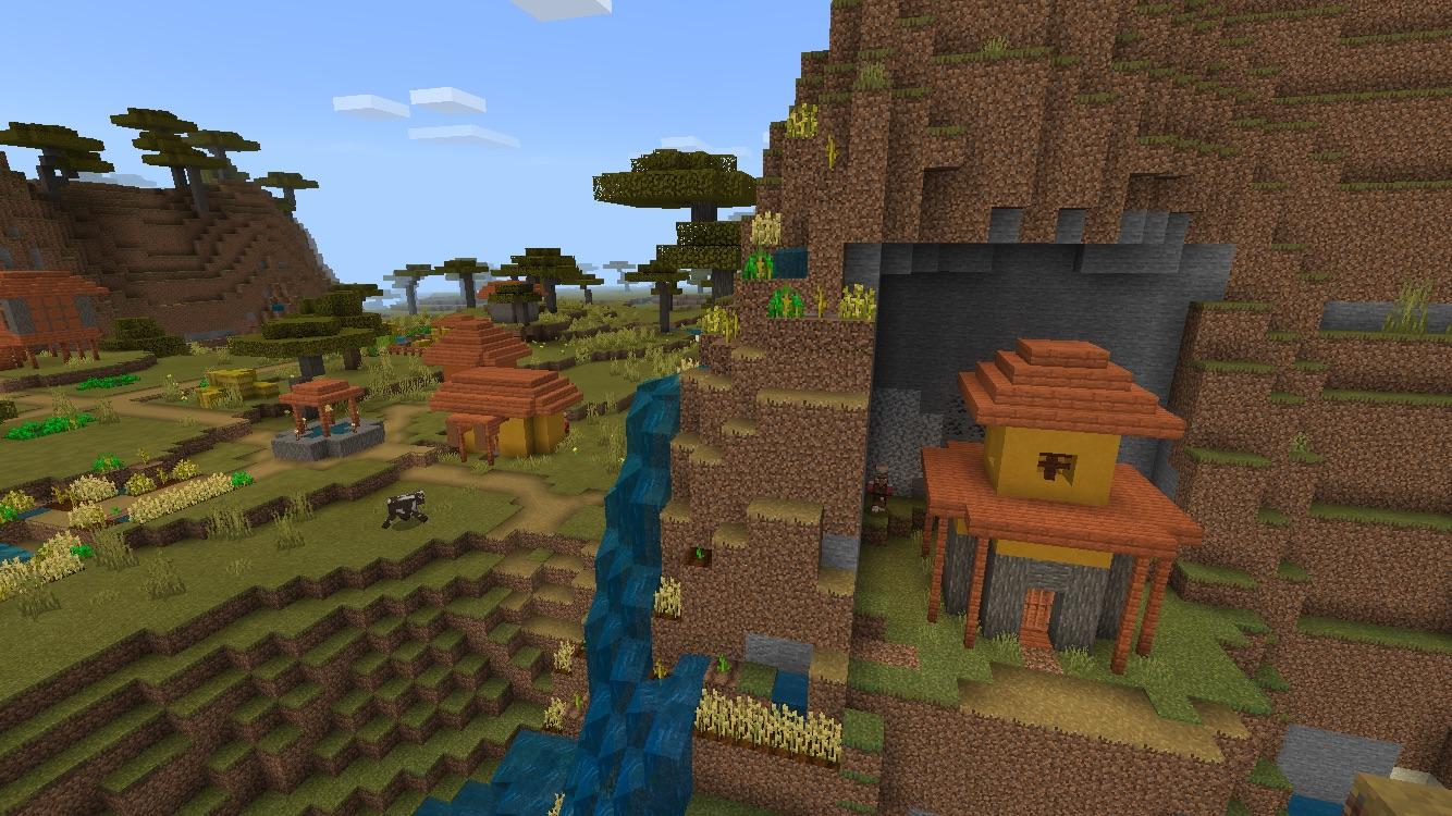 Poor villager is isolated from the rest of the village ( r/Minecraft
