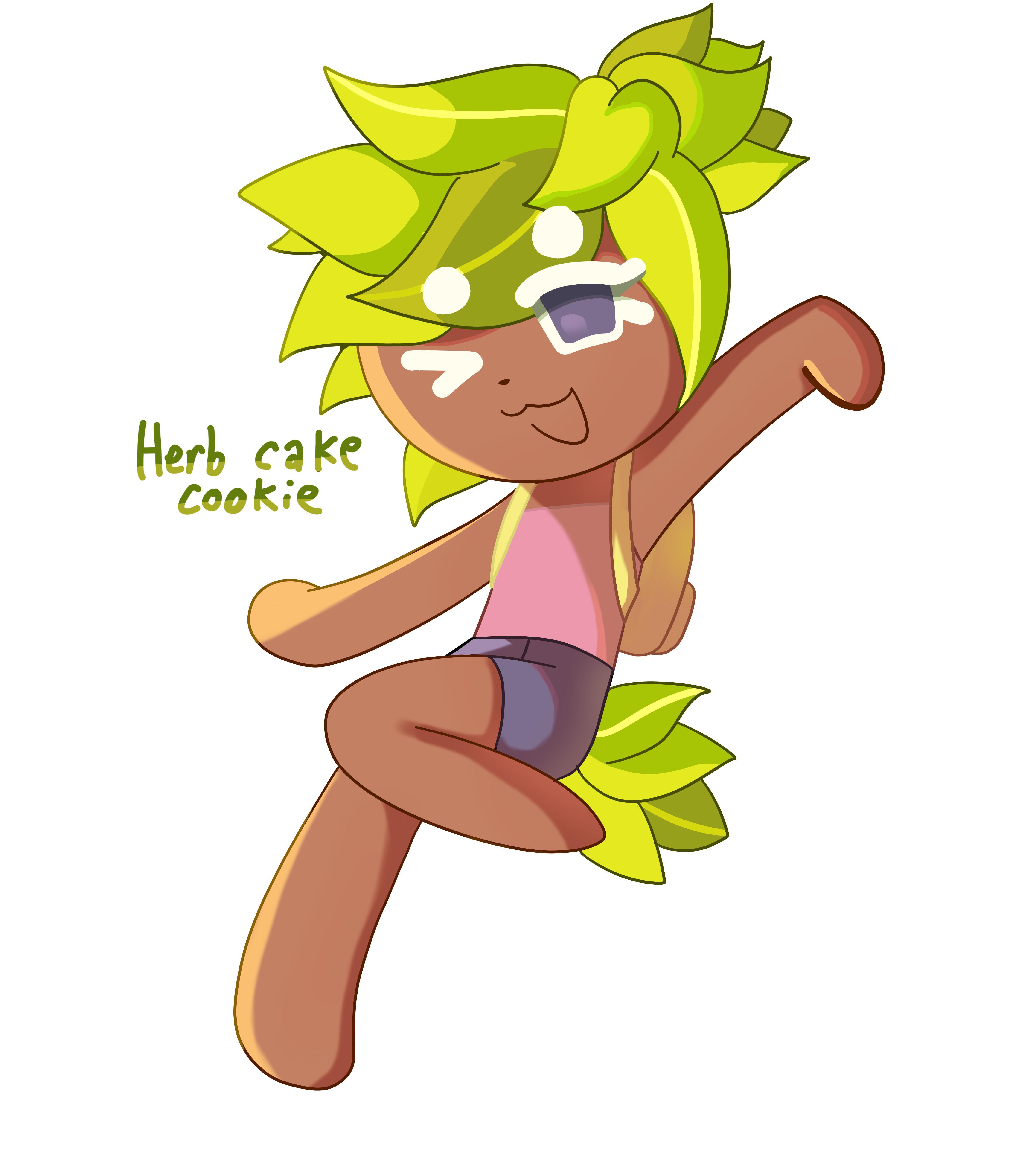 my crk oc herb cake cookie! I made her during school lol Cookierun