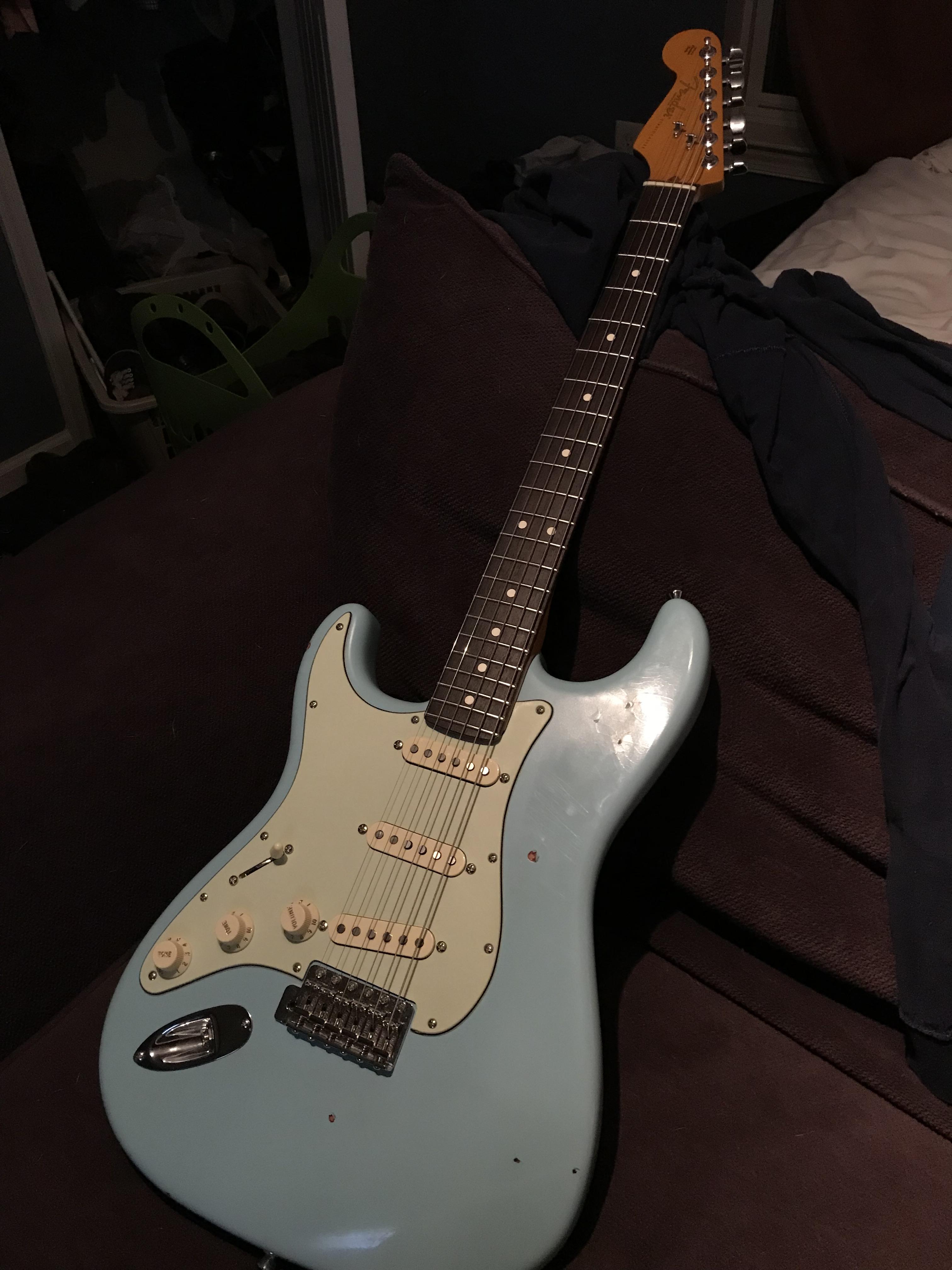 My 2003 Fender Highway One Stratocaster ( it’s been repainted to my