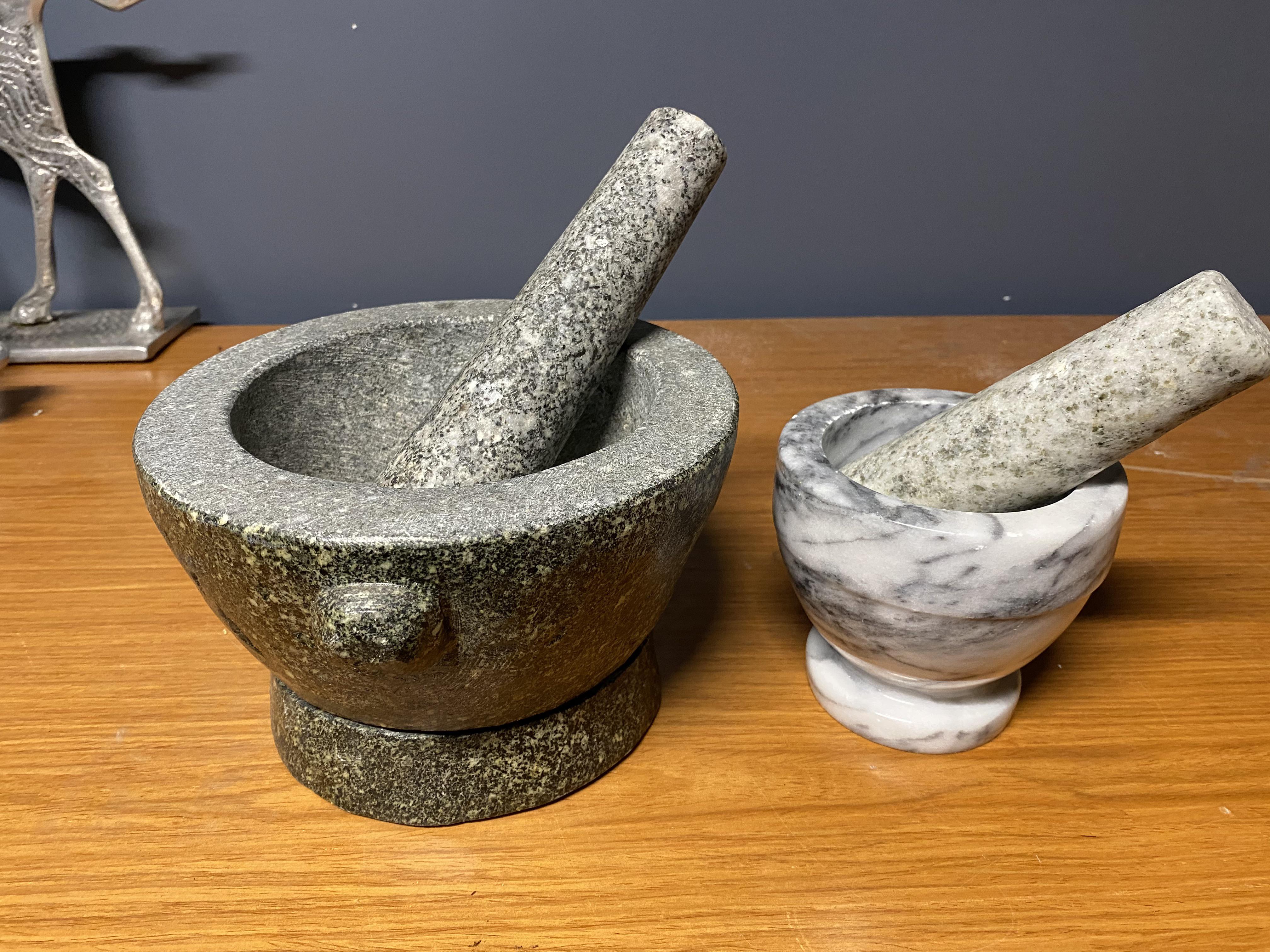 Found these two mortar and pestles at goodwill. Any idea what type they