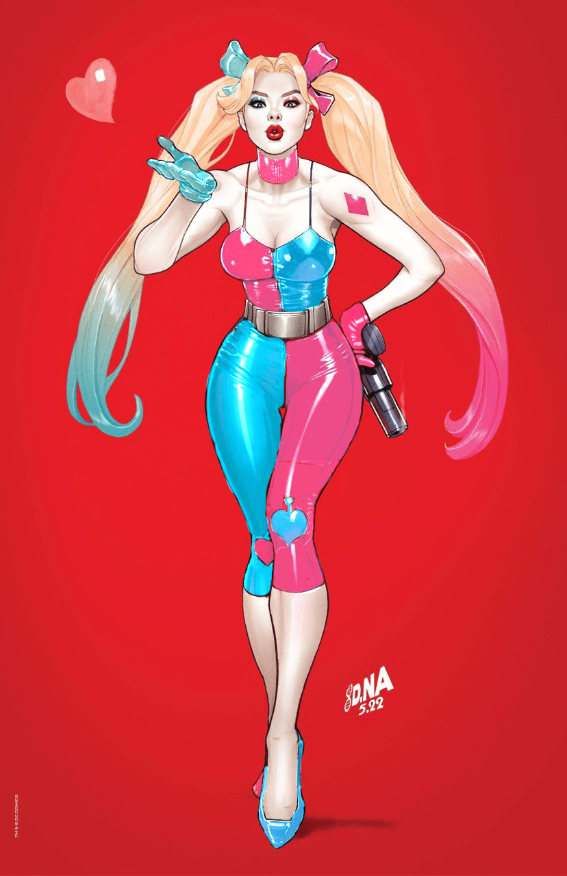 Quick recolor edit of Harley, making her color scheme completely pink