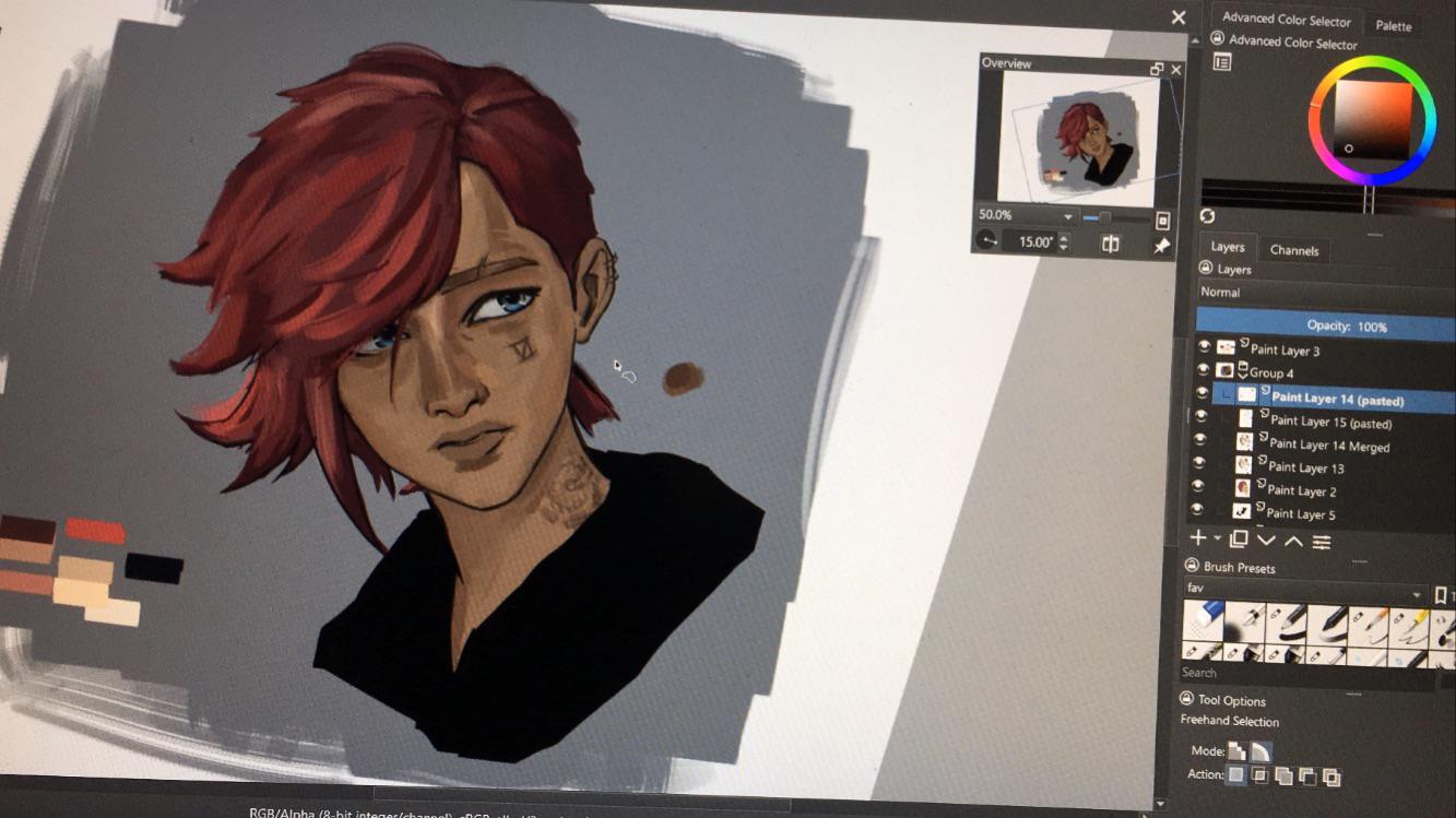 Krita digital painting fadwc