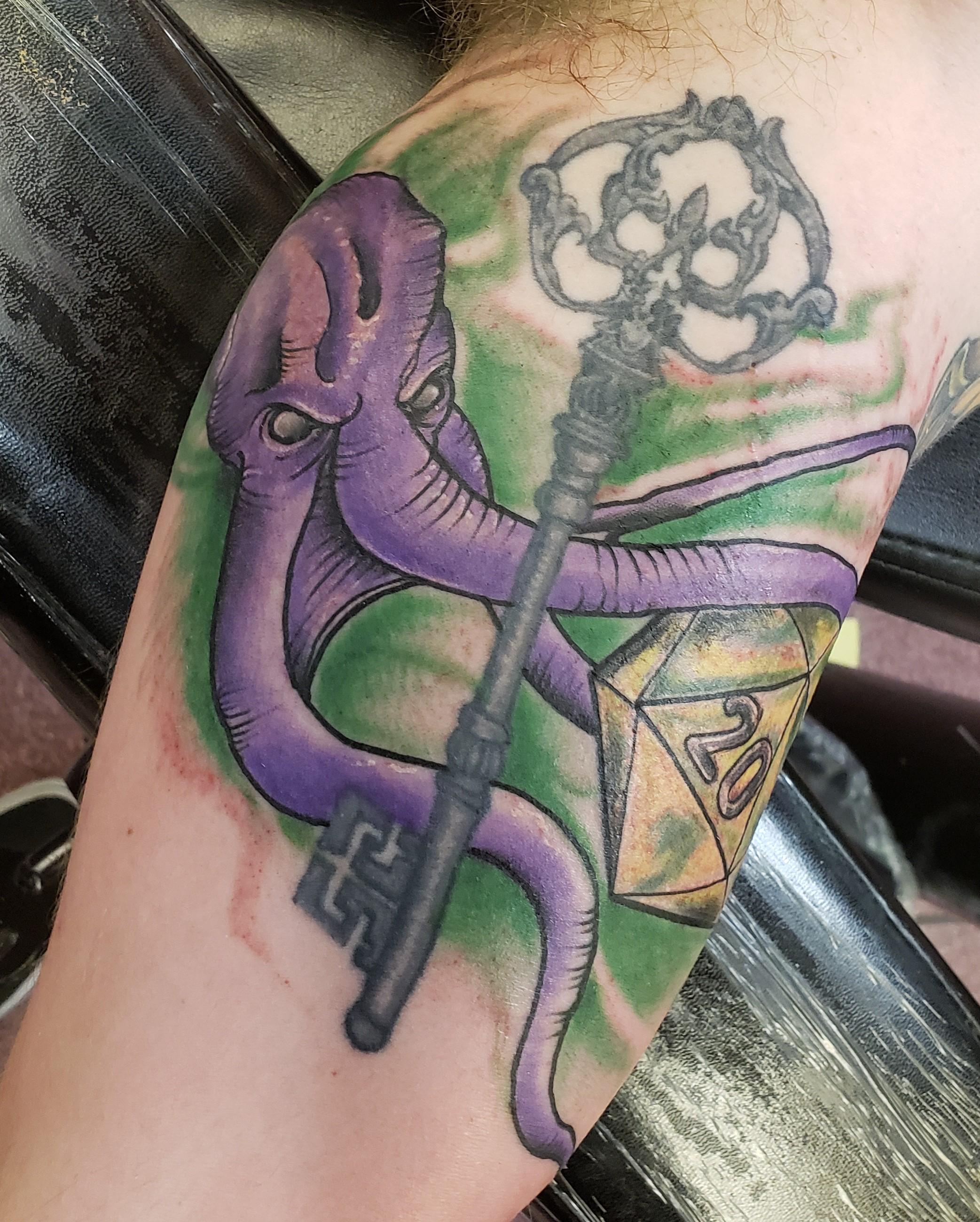 [Art][OC] Mind Flayer Tattoo DnD
