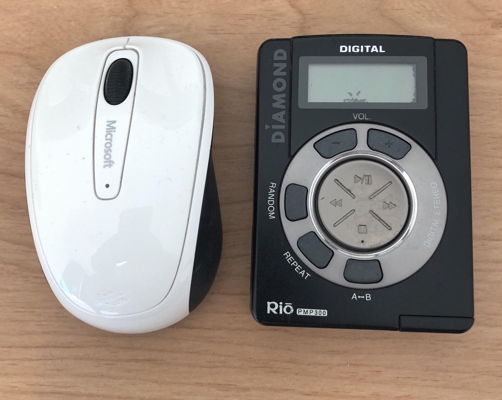 Clearing out the house and found my first MP3 player. The Rio PMP300