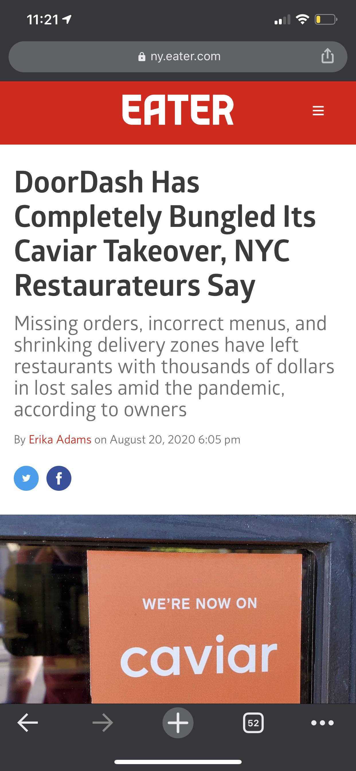 This explains the huge discrepancies for orders between CAVIAR