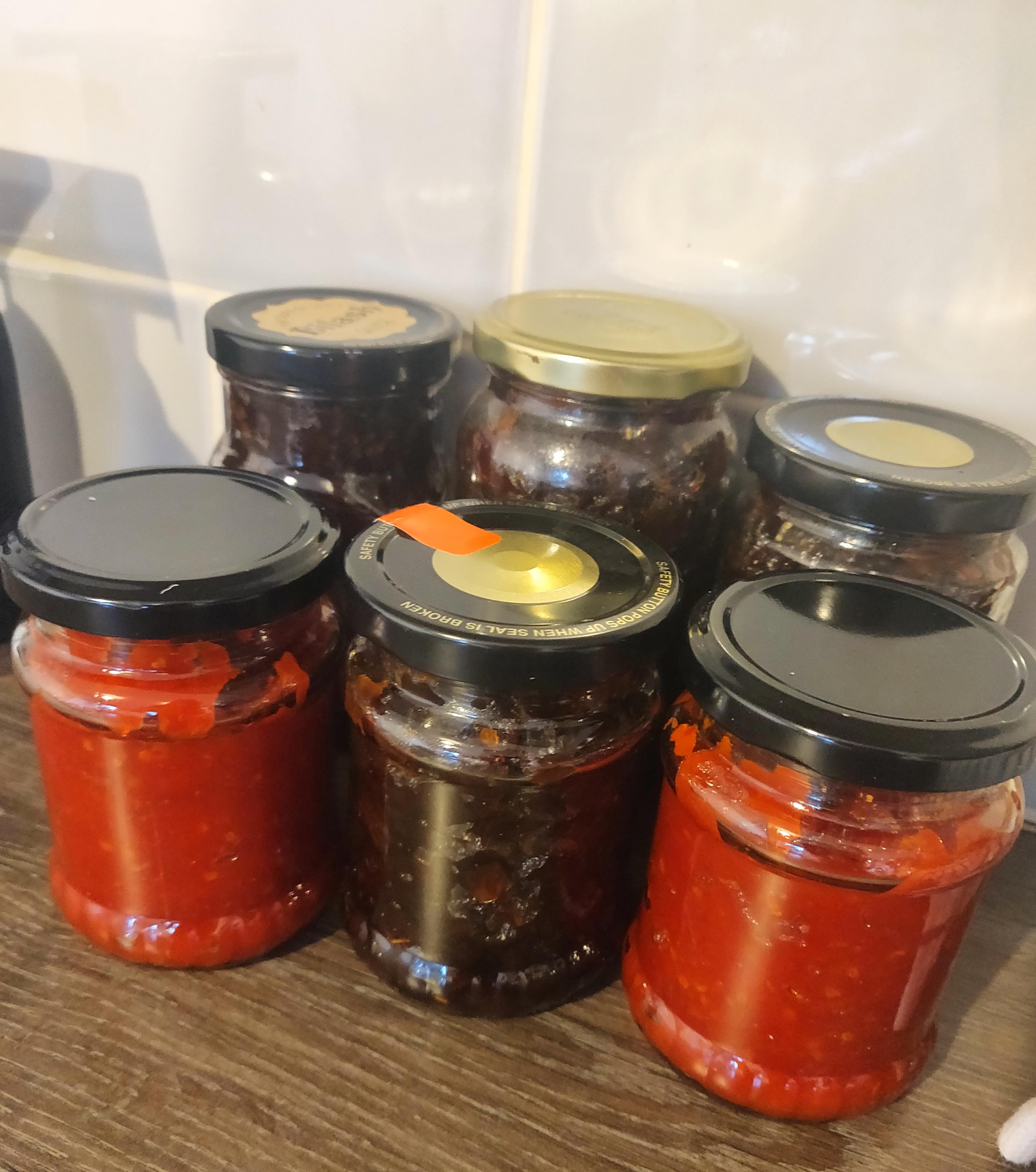 [Homemade] Carolina Reaper Jam & Caramelised Onion Relish r/food
