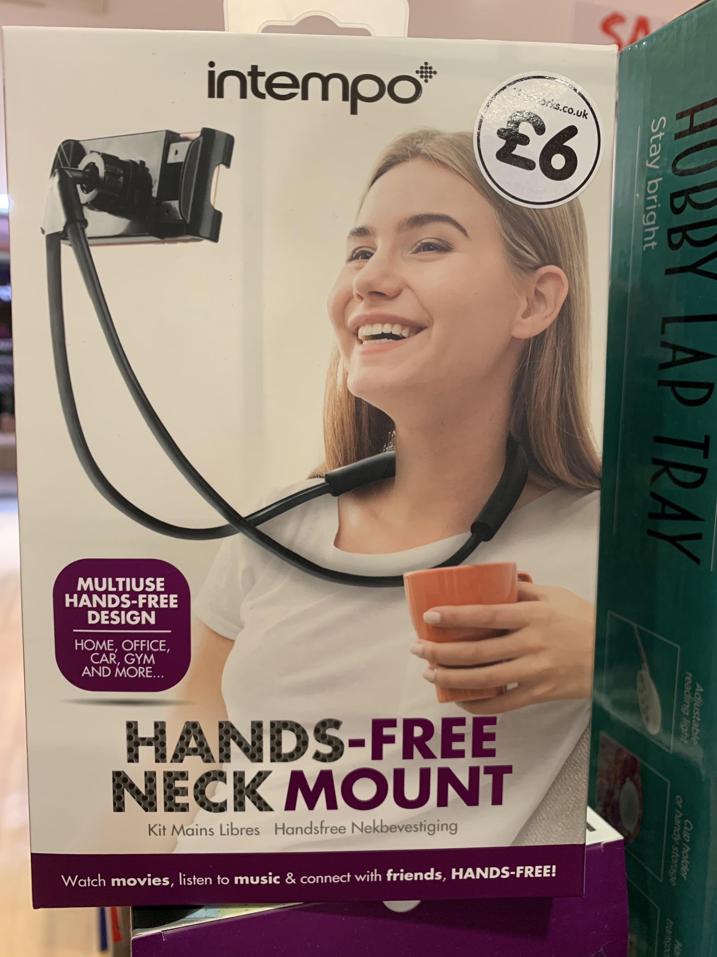 A selfie stick which you wrap around your neck. Selfawareness and