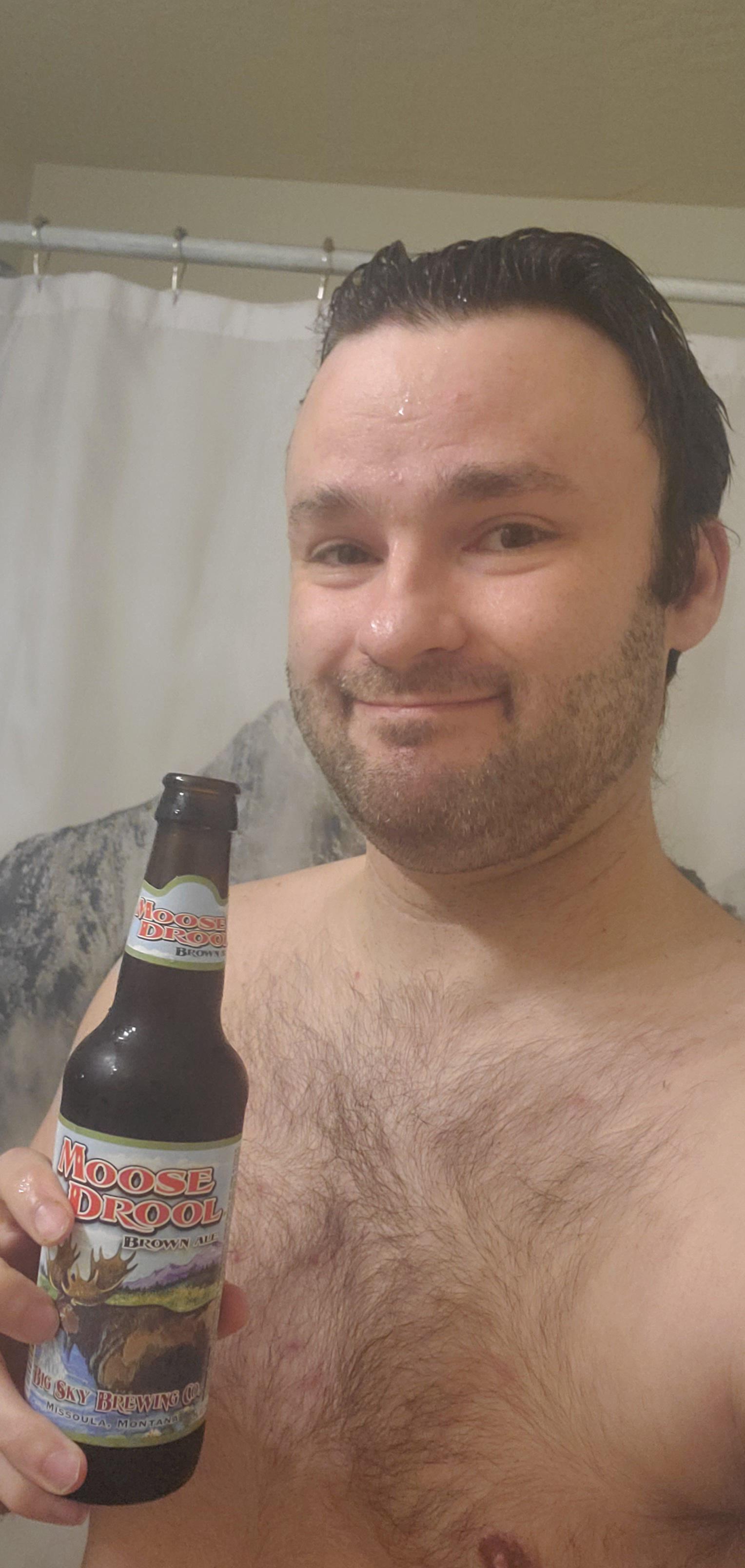 My last shower beer from this shower! Jamming to 26 by Caamp, fitting