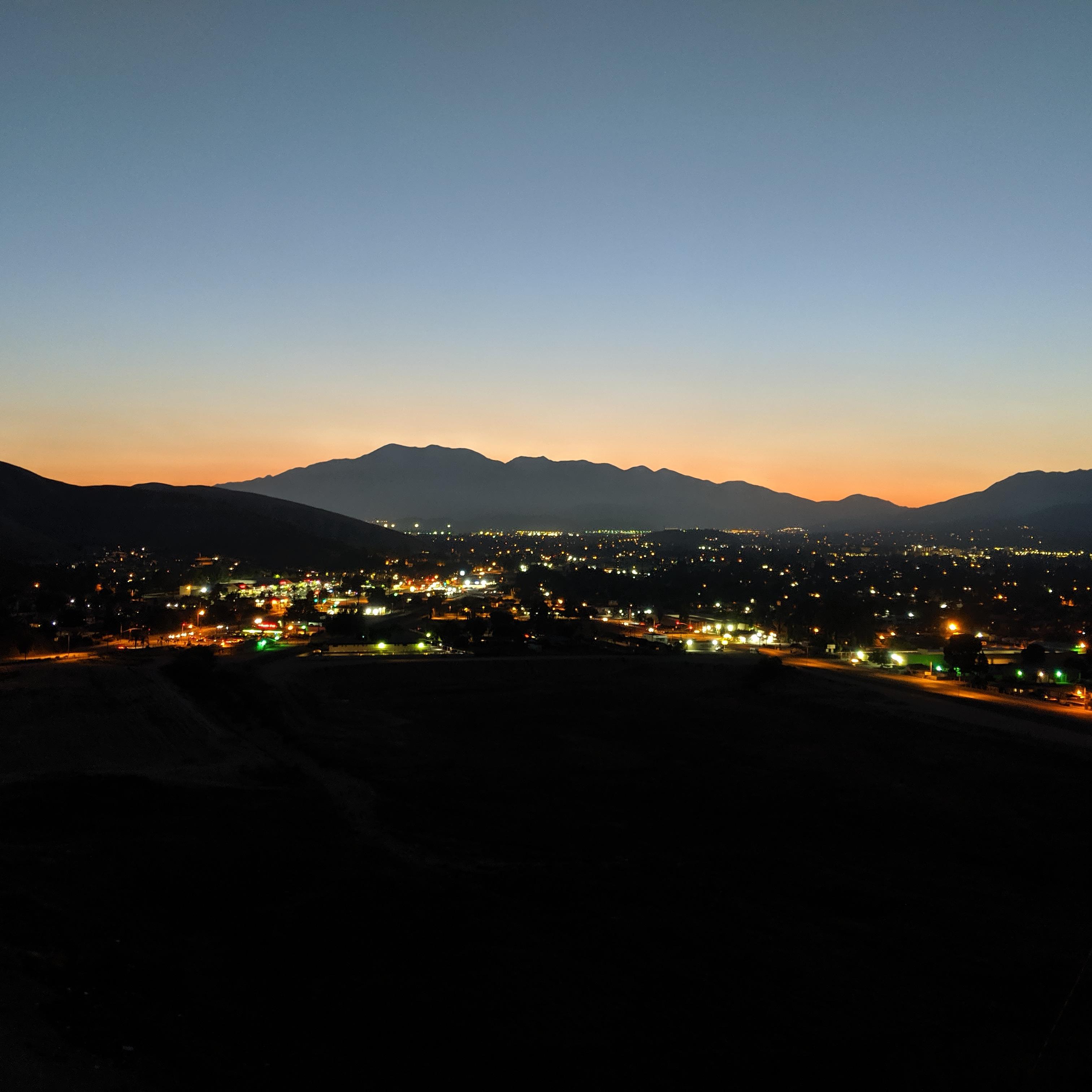 Sunset from the top of Little Mountain in San Bernardino 7/12 r/InlandEmpire