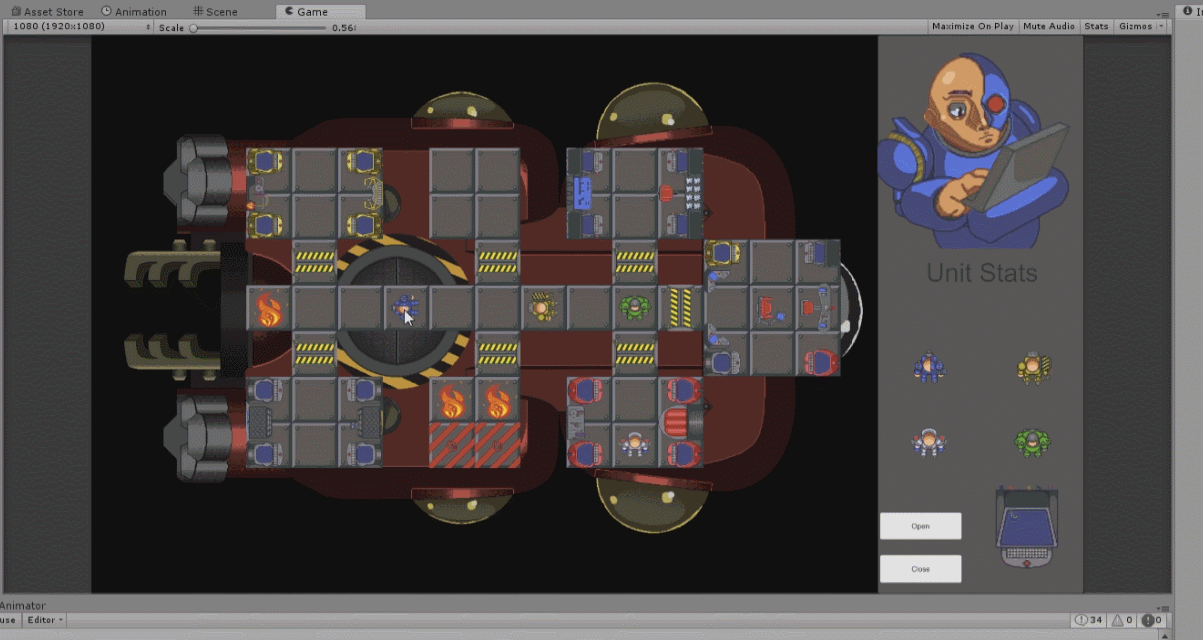 Tweaked the default particle system a bit to create placeholder fire