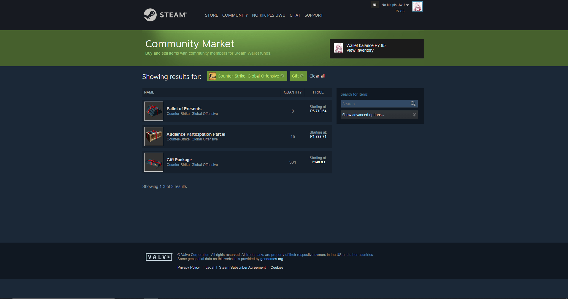 how do these gift packages work? r/csgo