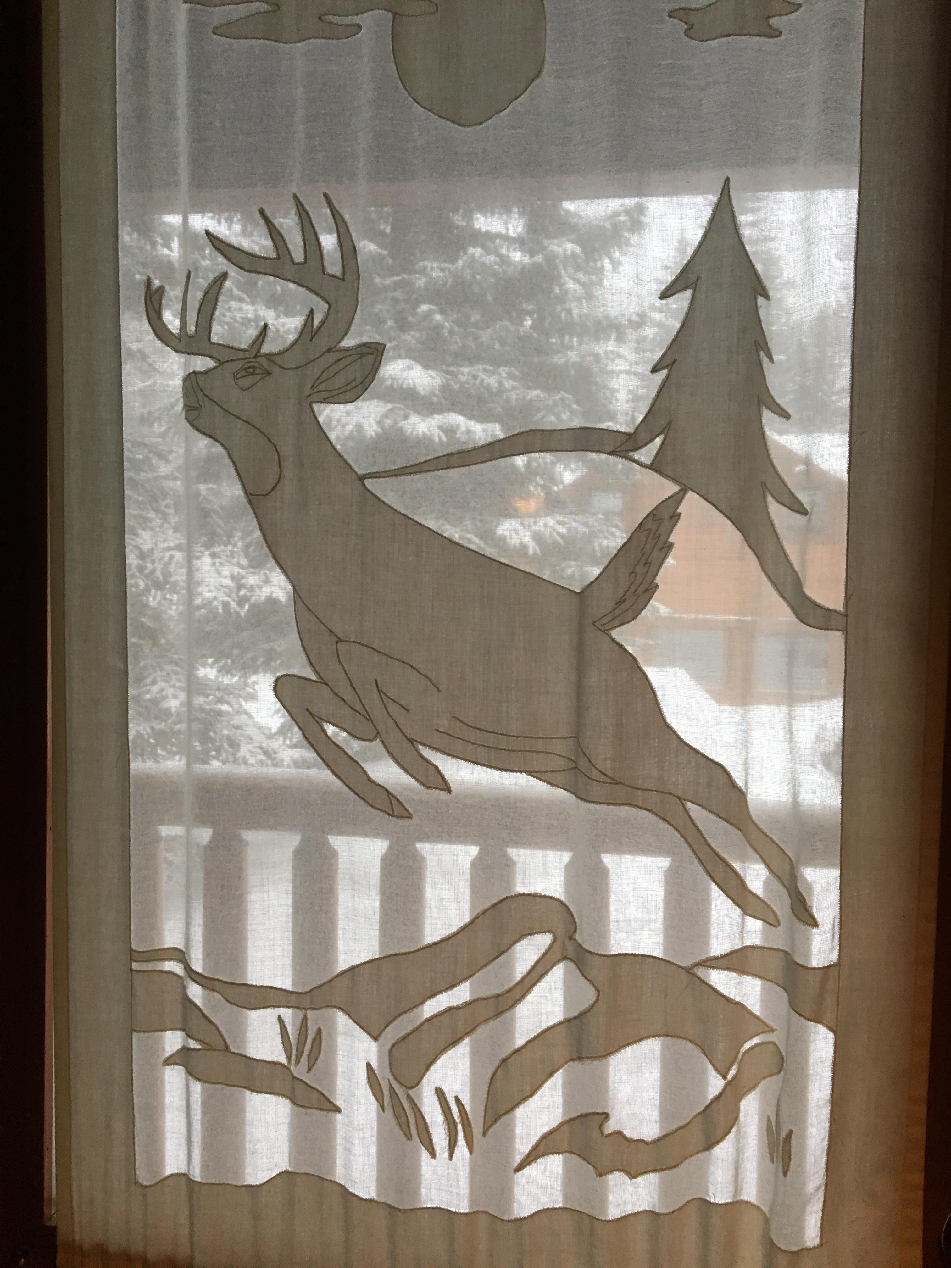 This awesome curtain on our mountain cabin r/mildlyinteresting