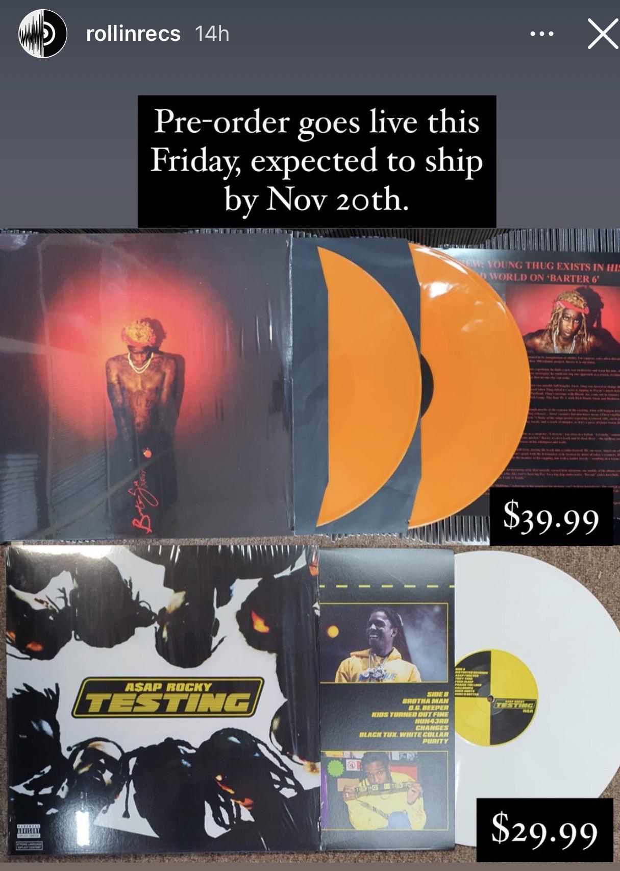 Young Thug Barter 6 & AAP Rocky Testing (Unofficial Releases) r