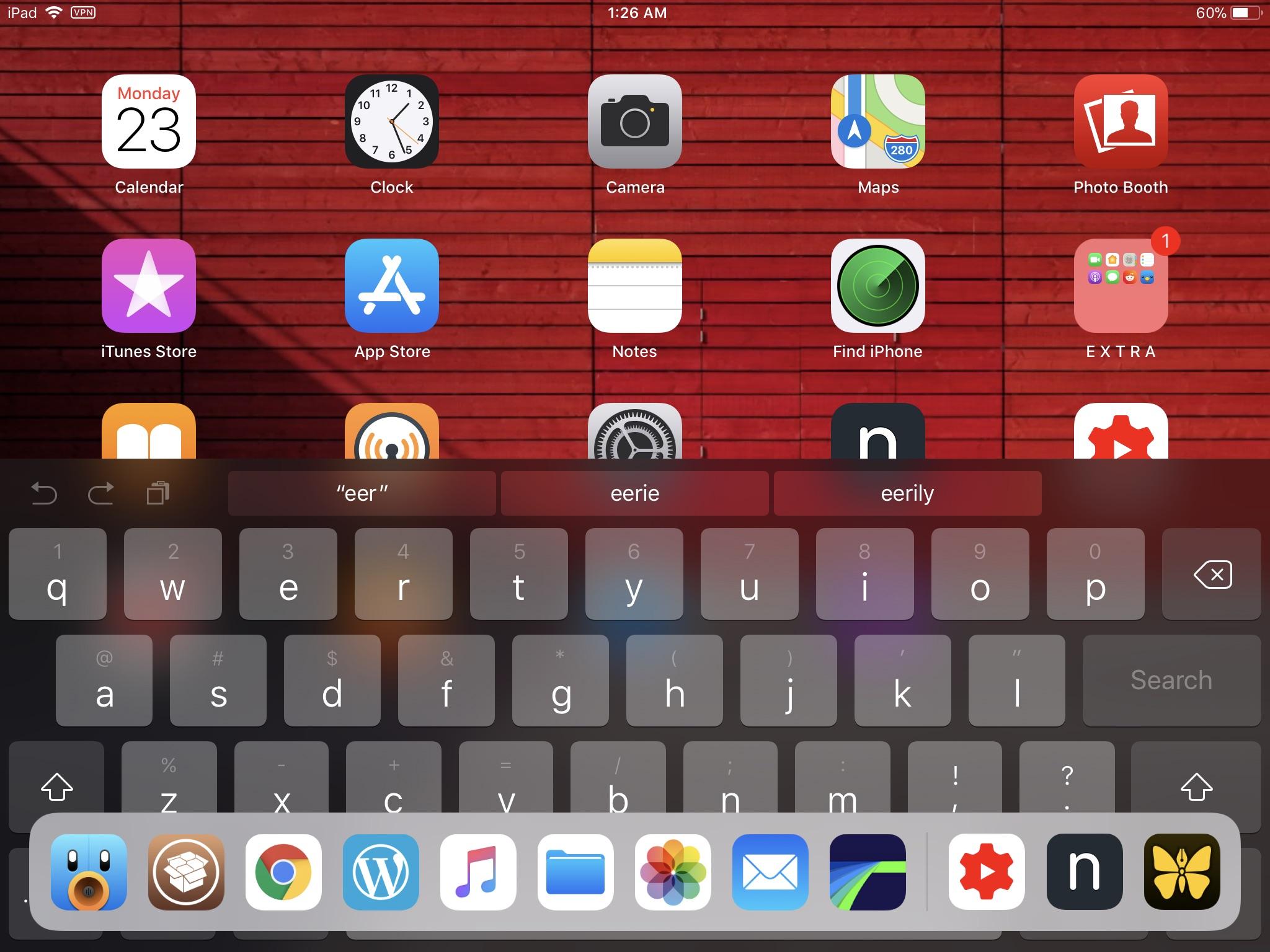 This happened after disconnecting the smart keyboard, had to reboot to