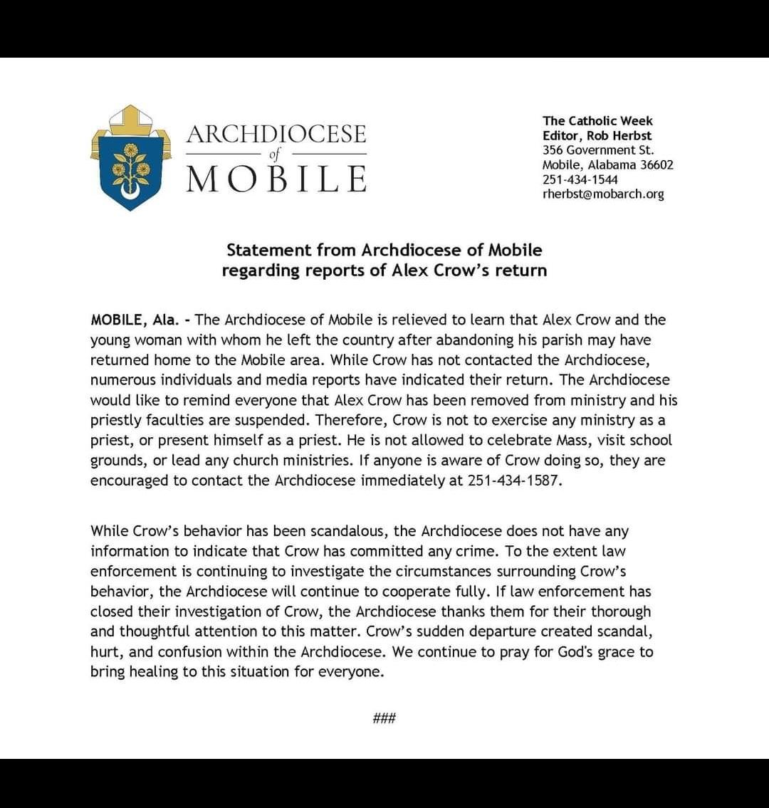 Alex crow scandal update... they're baaaaack : r/MobileAL