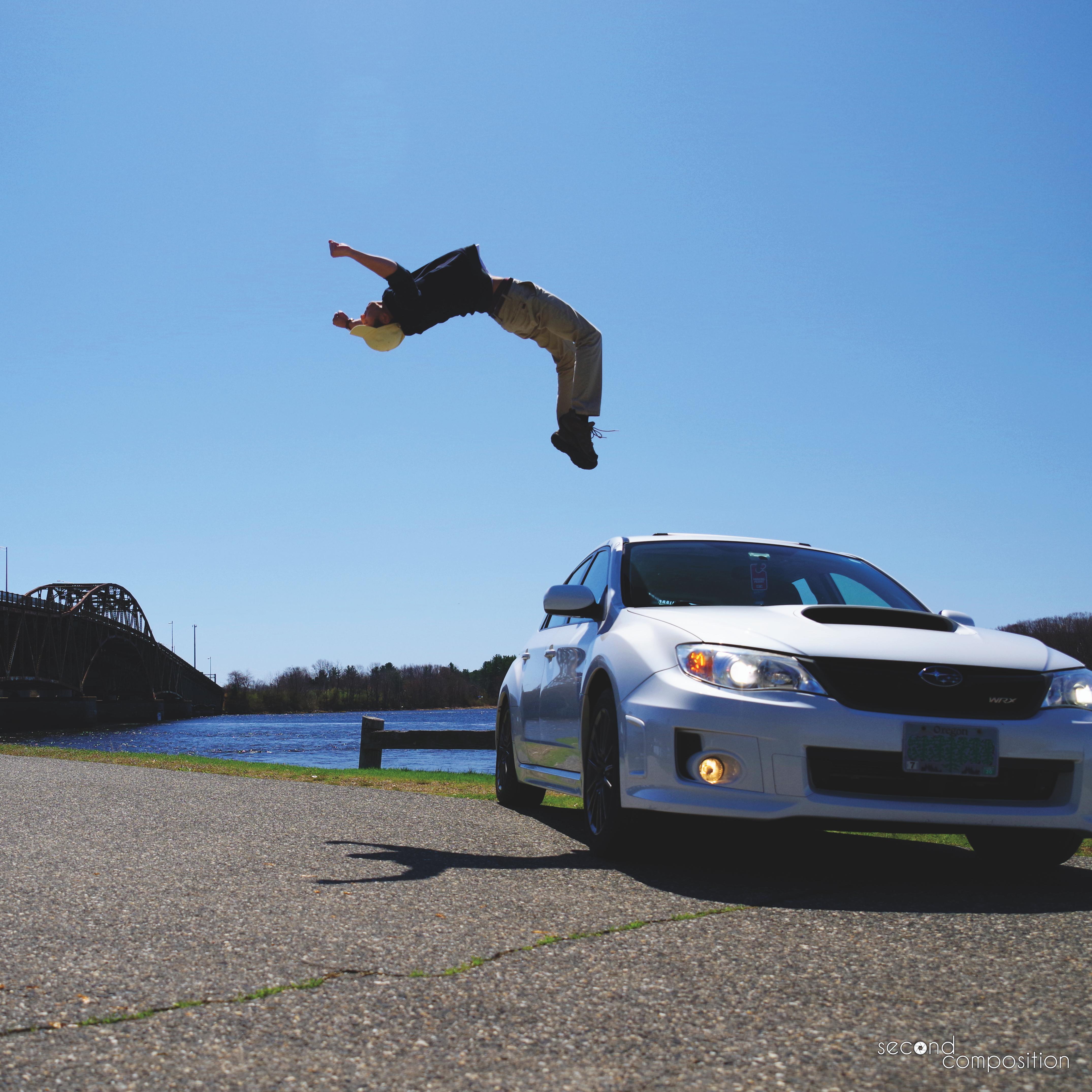 Little Bay Bridge, NH. Self timer, tripod, run to car, jump on and