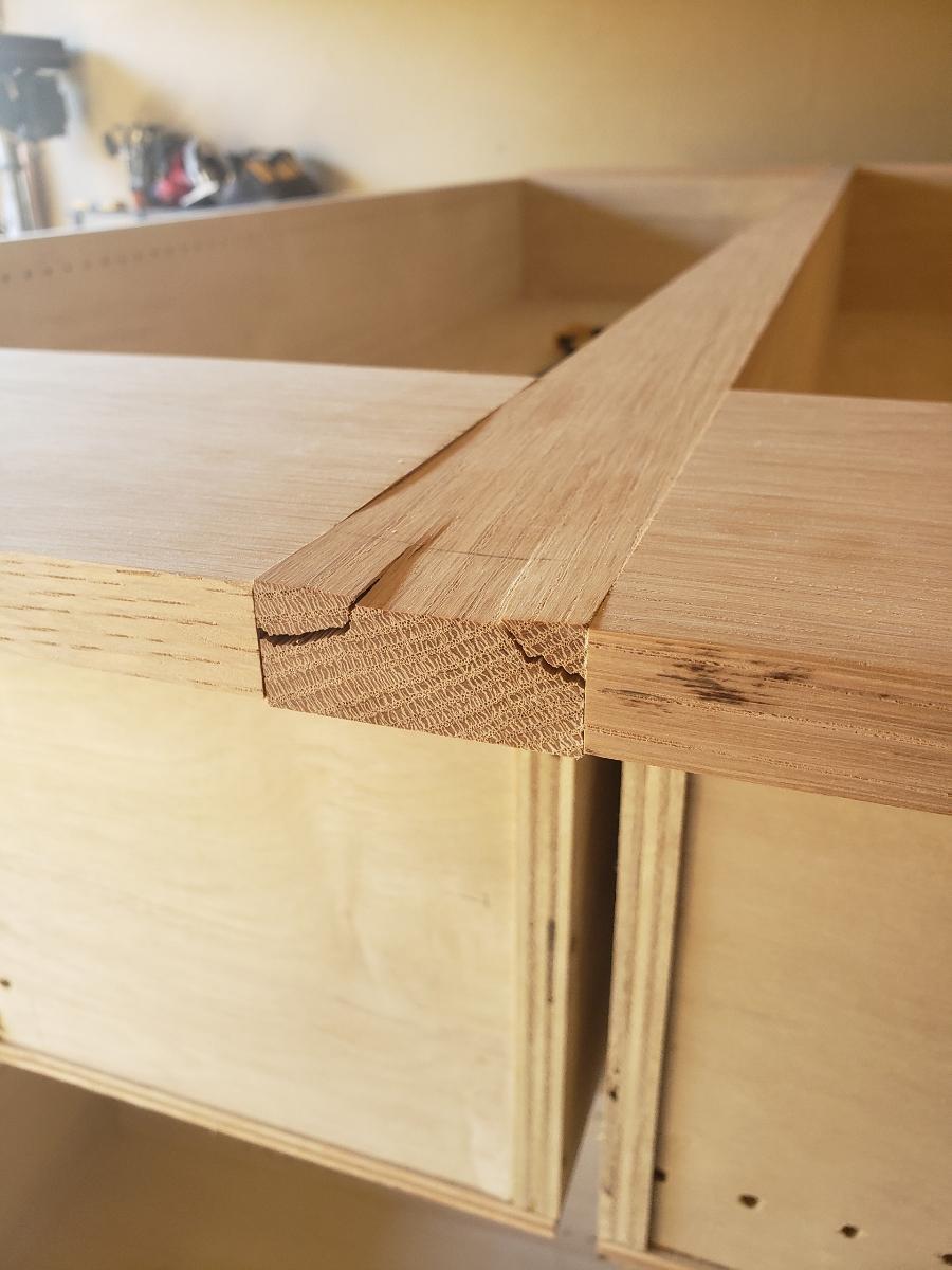 Pocket screws split the white oak. How do I fix this without remaking