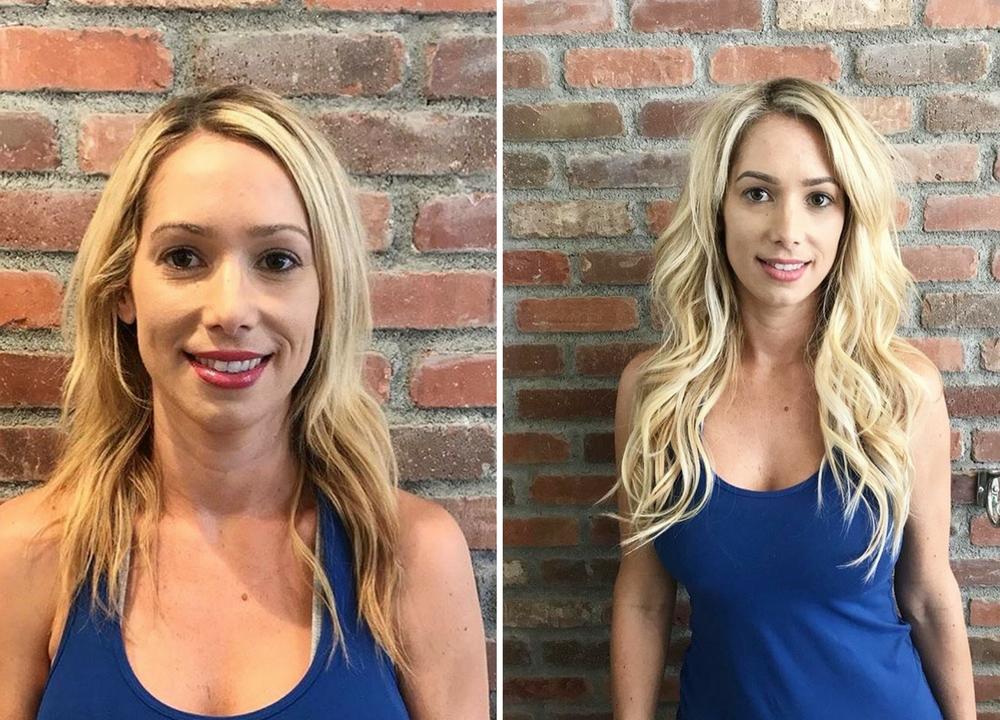 Check out this amazing hair extensions transformation from my client! What do you guys think