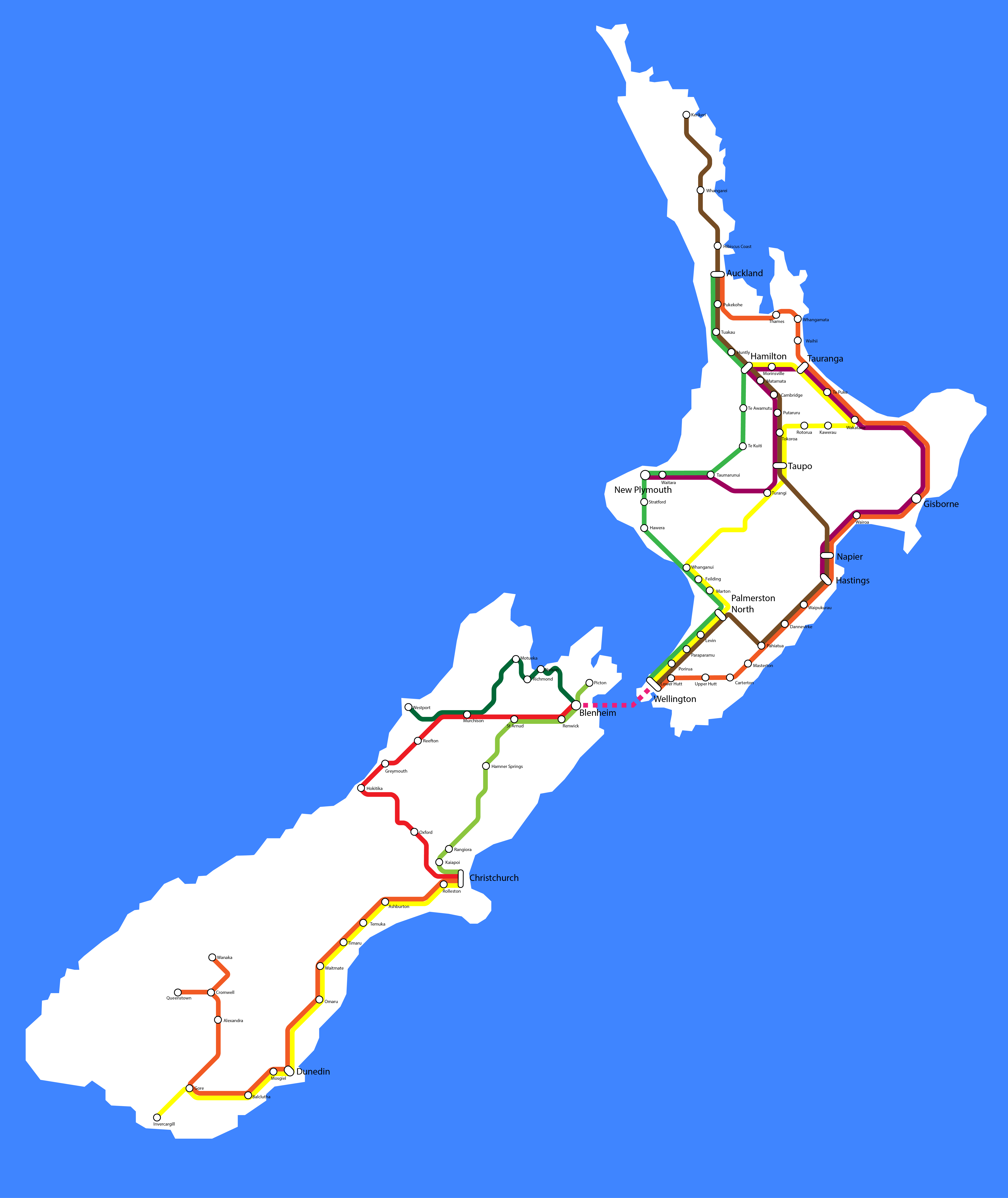 A hypothetical high speed railway for New Zealand r/transit