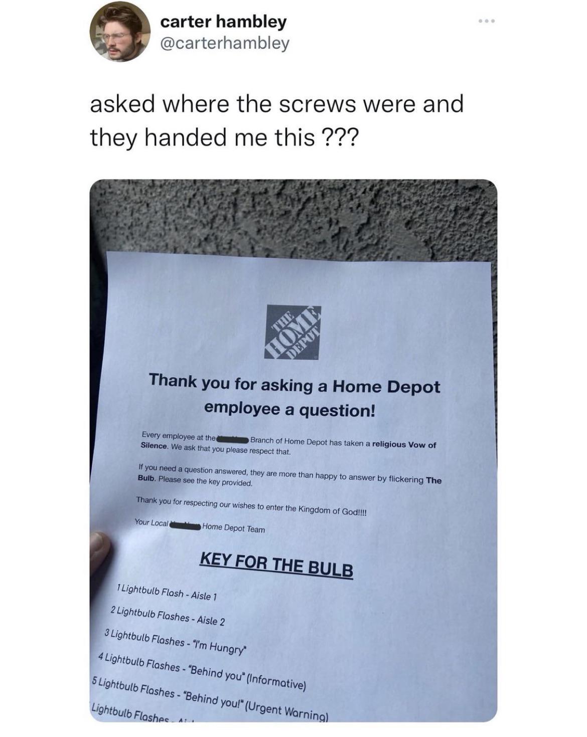 All Home Depots should do this r/HomeDepot