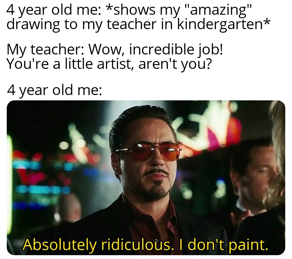 Making a meme with every line of Tony Stark Day 49