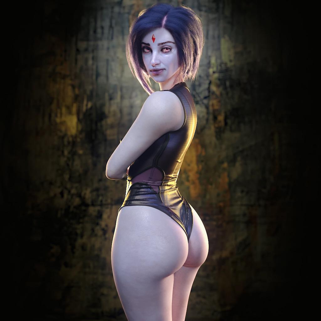 Hi i am monna haddid, how do i look as raven ? [OC] : TeenTitansPorn