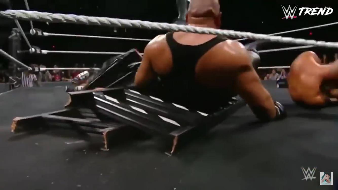 Just wanted to let yall know the ladders are wood r/WWE