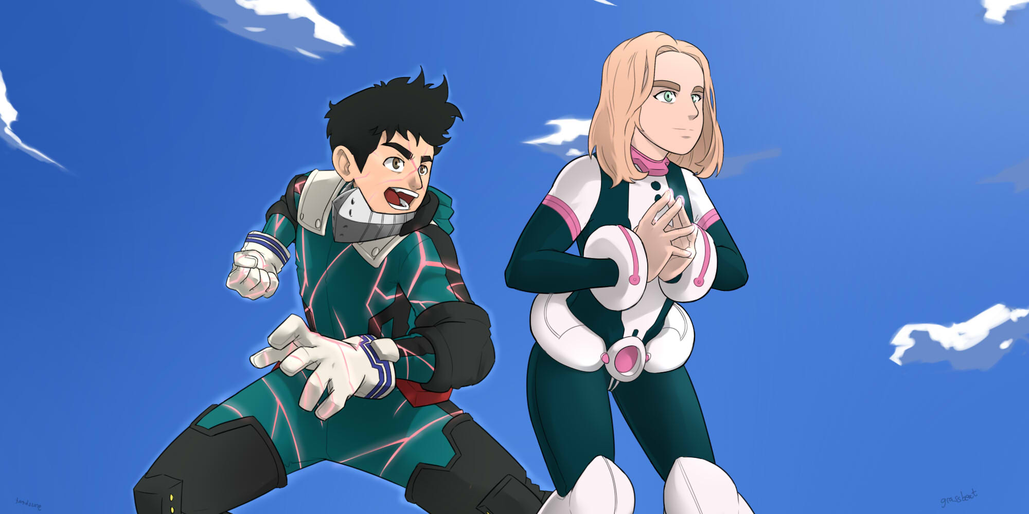 My girlfriend and I as Deku and Uraraka! Made by the