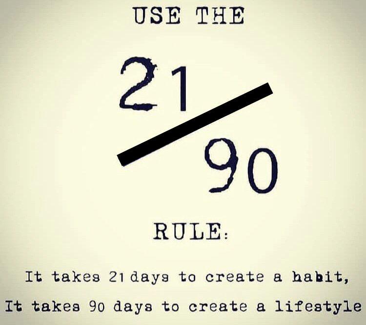 [IMAGE] 21/90 Rule. inspiration