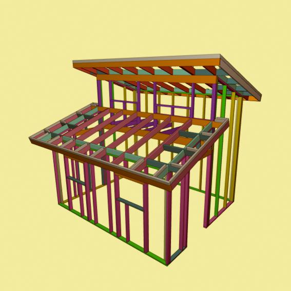 I used blender to design the framing plan for a tiny house. The studs