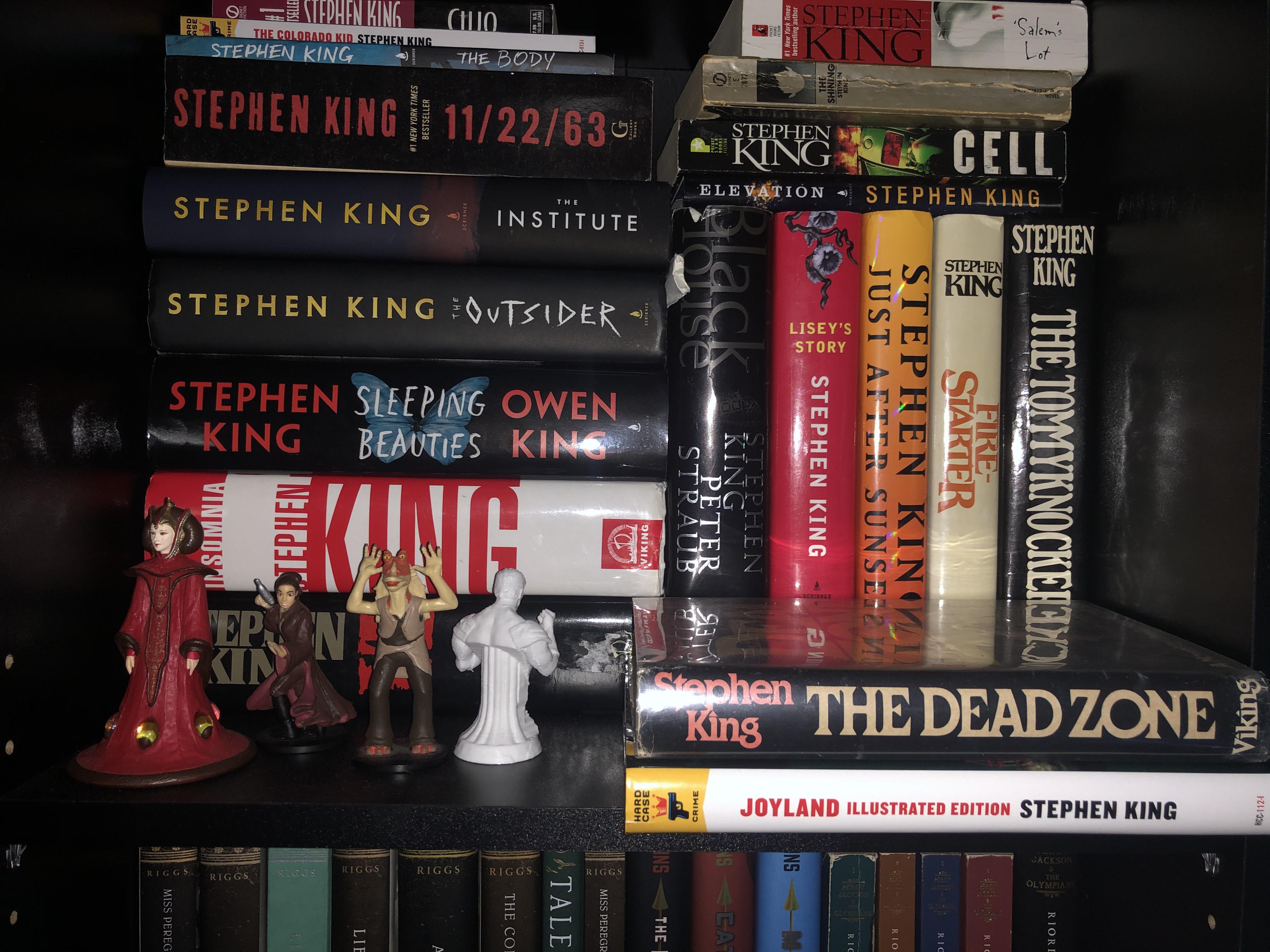Just the top shelf bookshelf