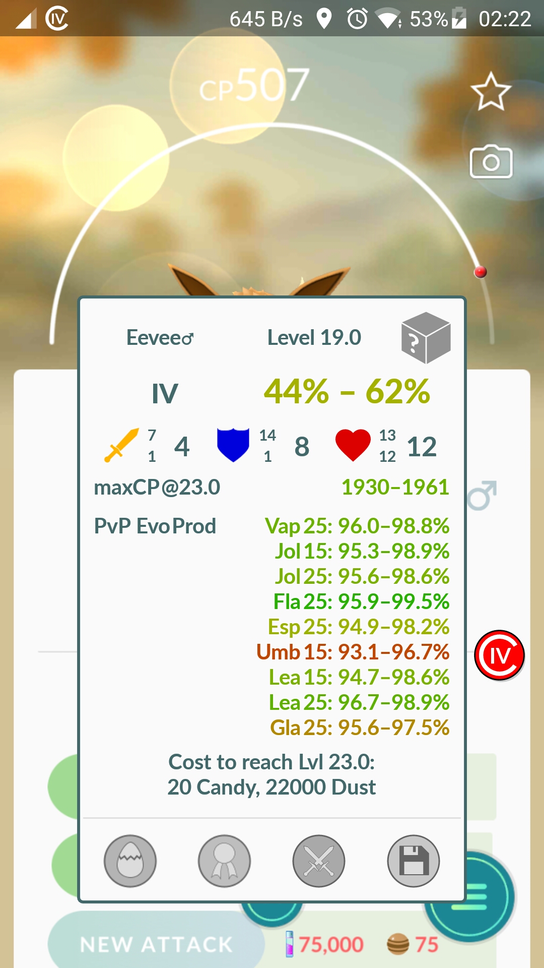 What do these PvP EvoProd percentages mean? r/CalcyIV
