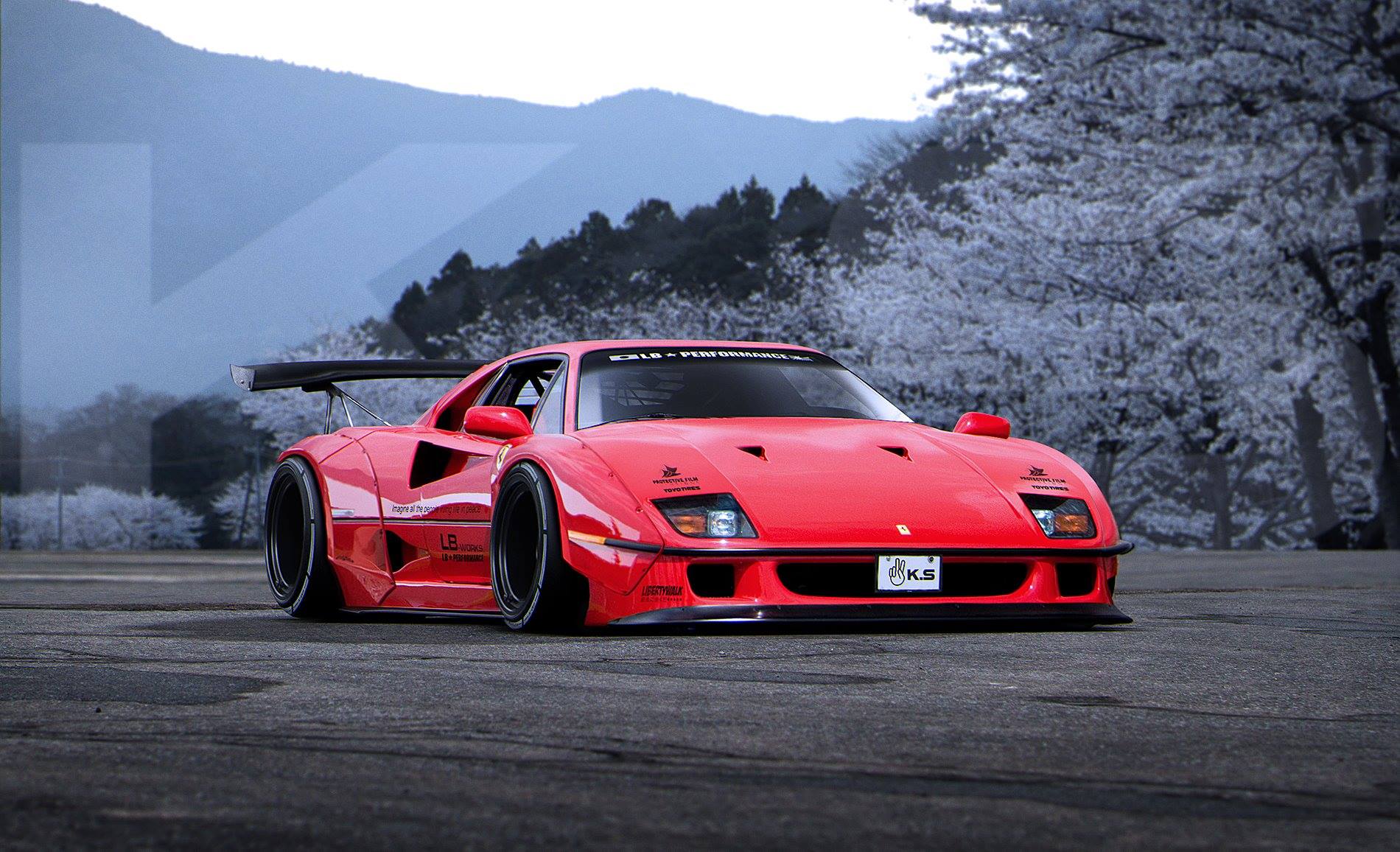 Liberty walk LB Performance Ferrari F40 [1900x1156] CGCarPorn