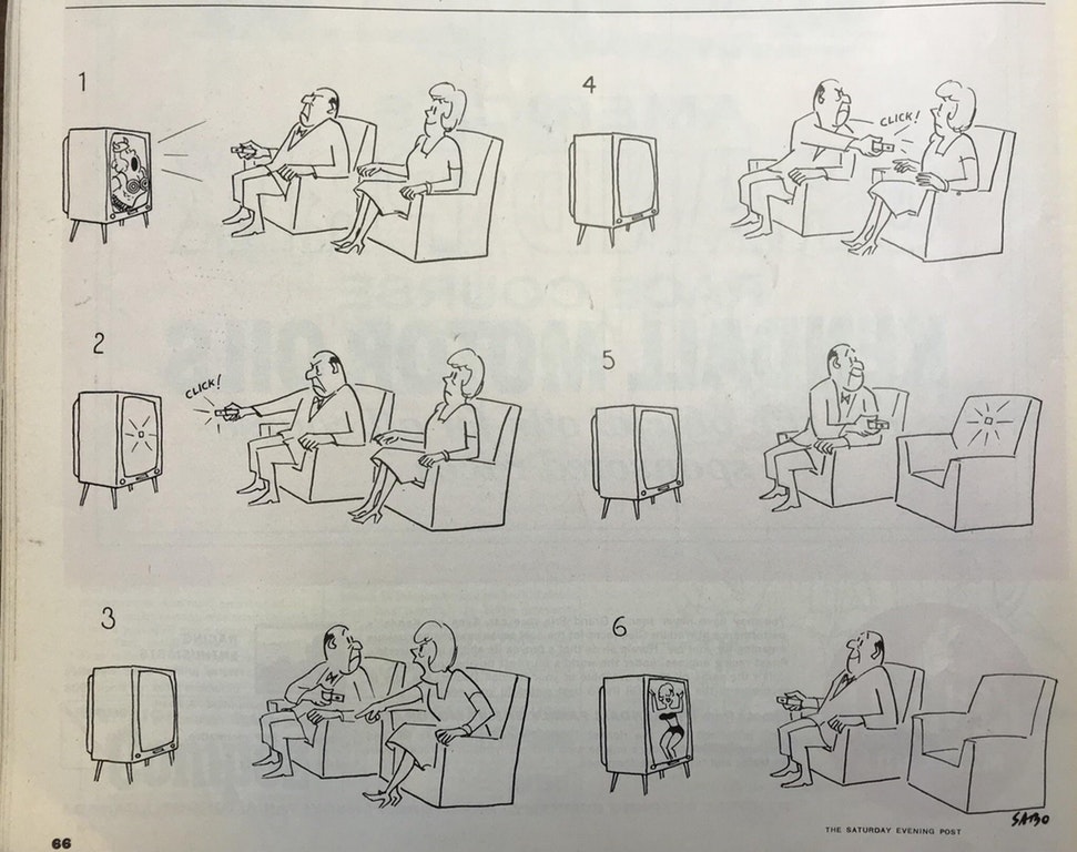 Remote Control (1965 Saturday Evening Post comic) r/Husband_Jokes