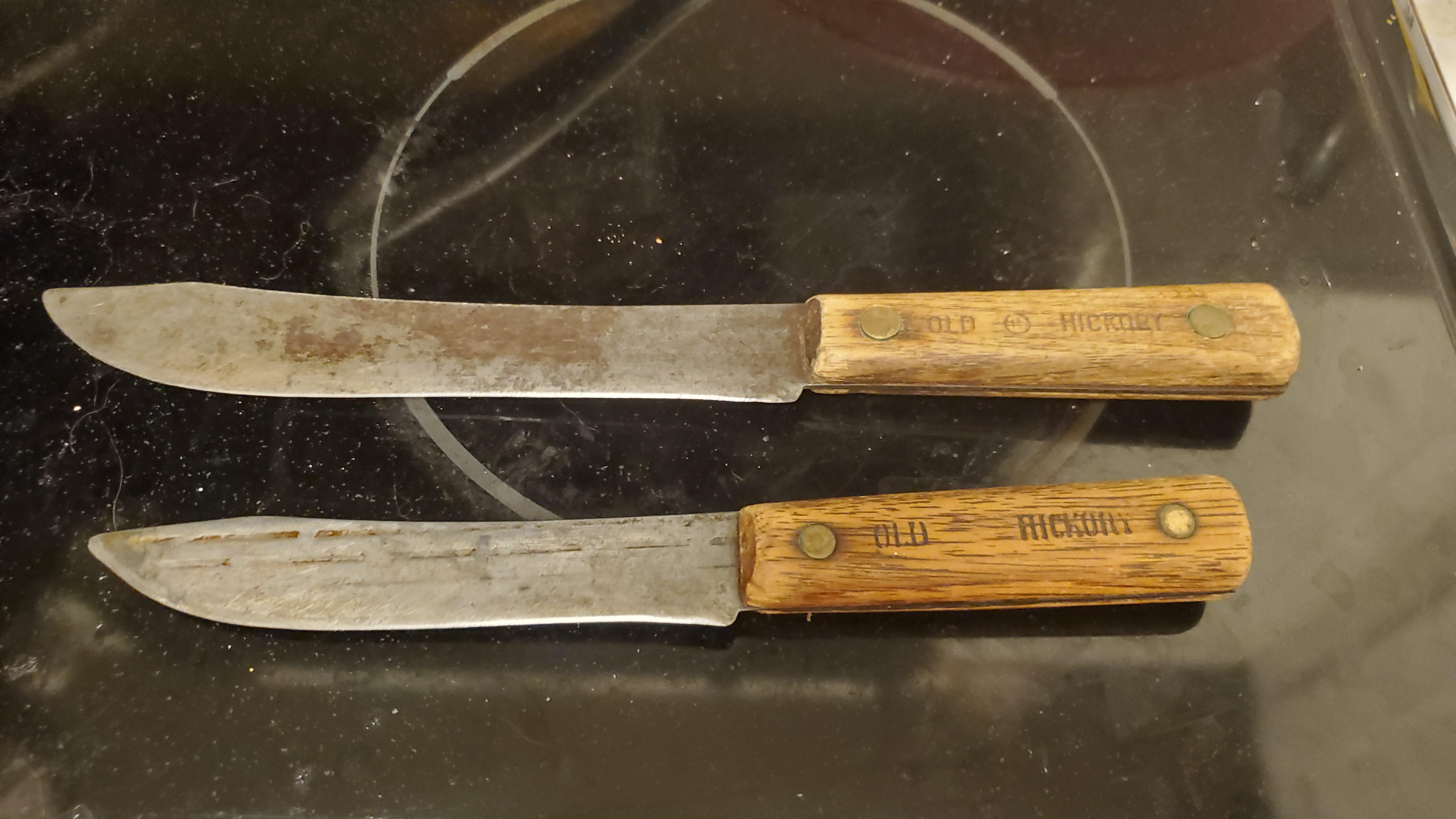 Carbon steel knives purchased by my late Grandmother sometime in the