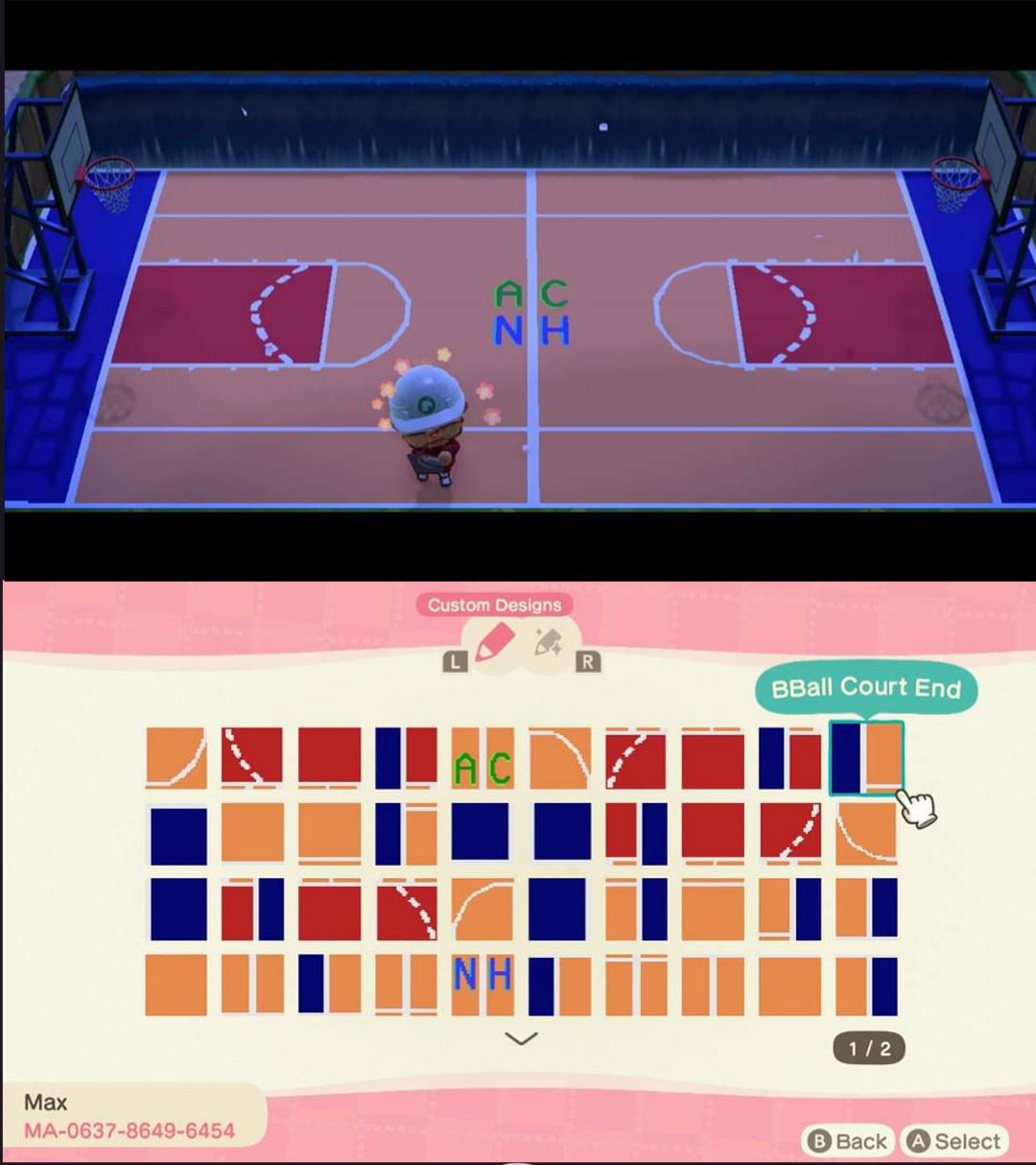 This basketball court took a little while but I'm happy with how it