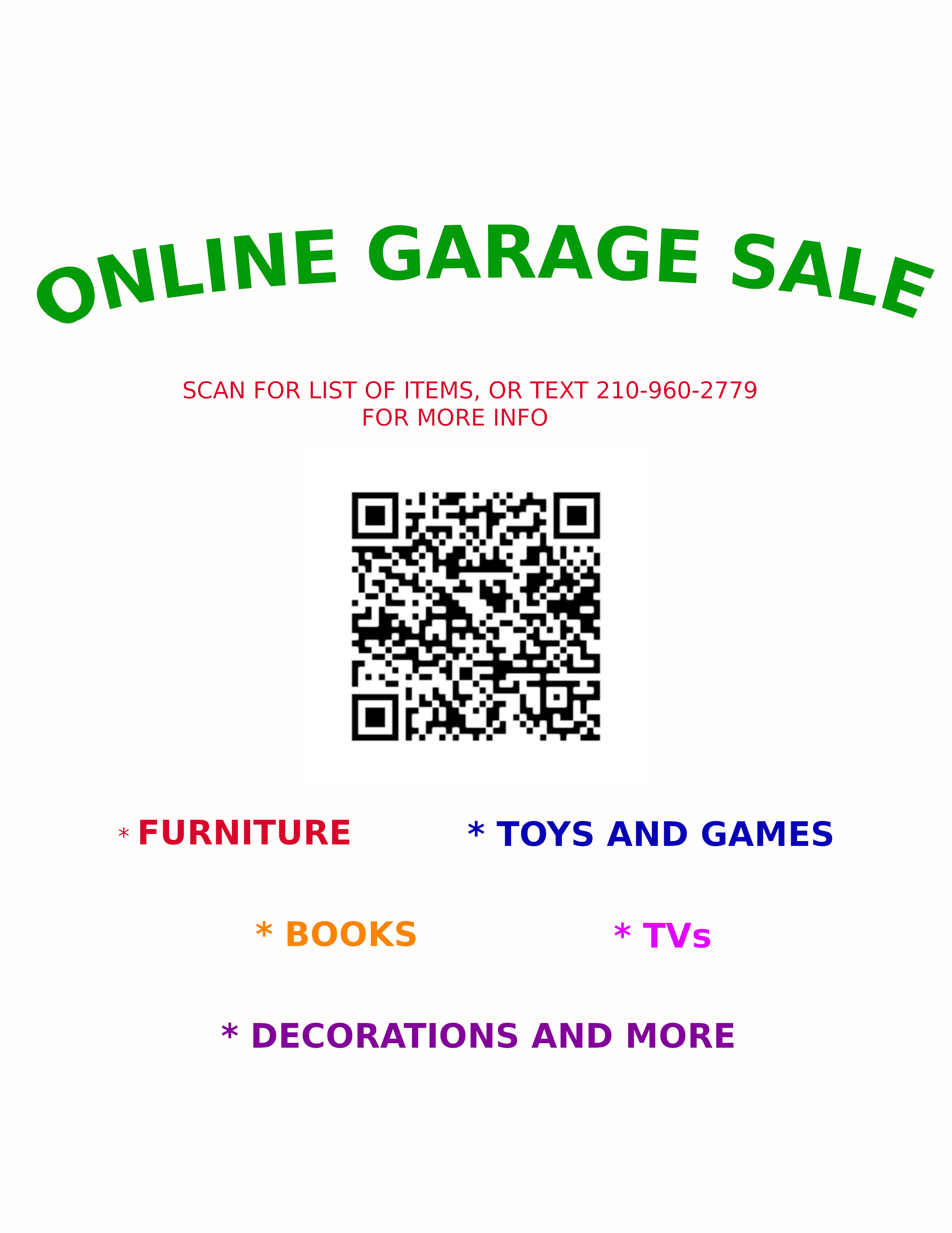 Having an garage sale" to get rid of some stuff. Regular link