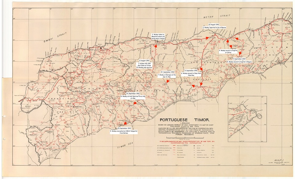 Australian Commando Raid Map on Portuguese Timor (WW2) r/MapPorn